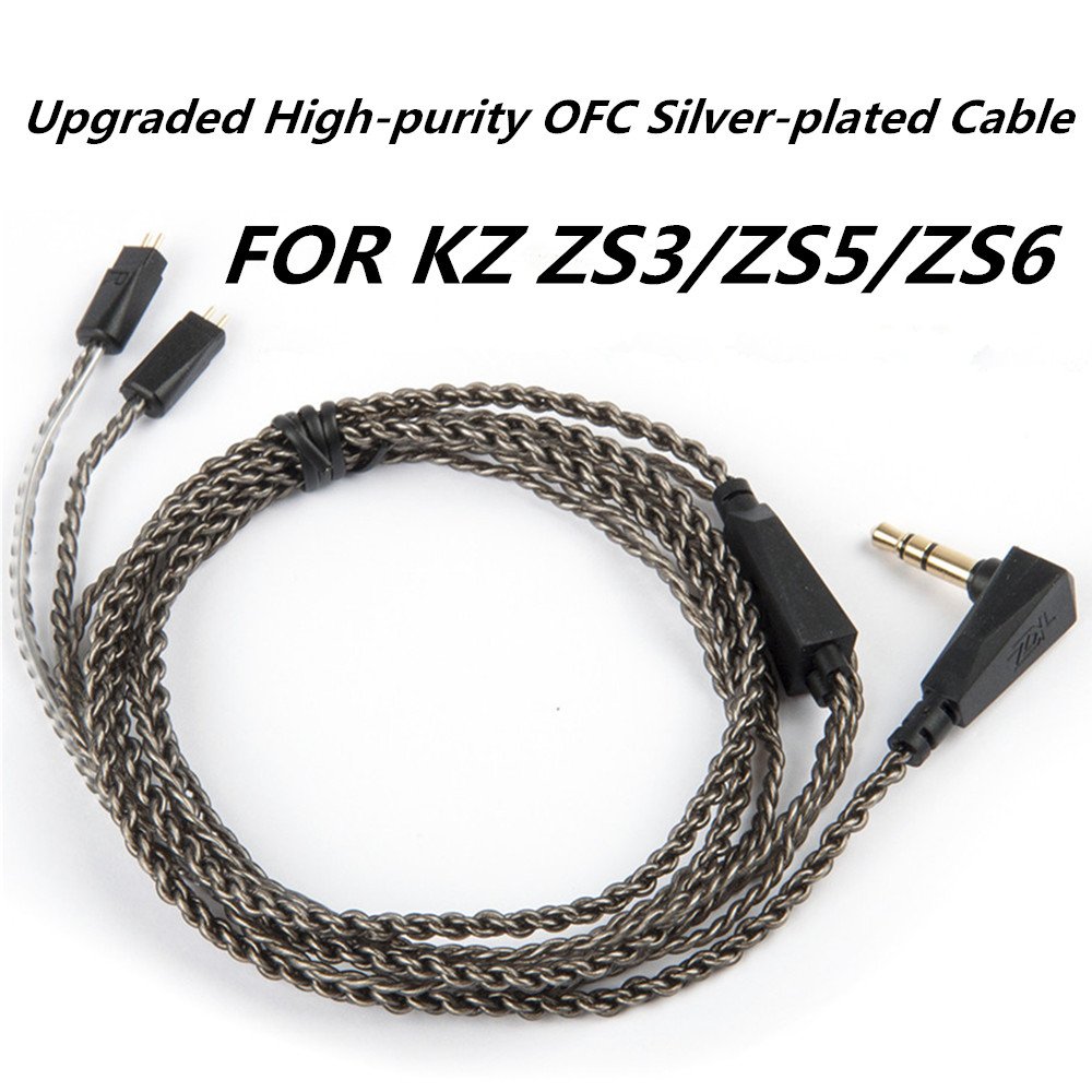 KZ ZS3 ZS5 ZS6 0.A75mm 2 pin Upgrade High Purity OFC Replacement