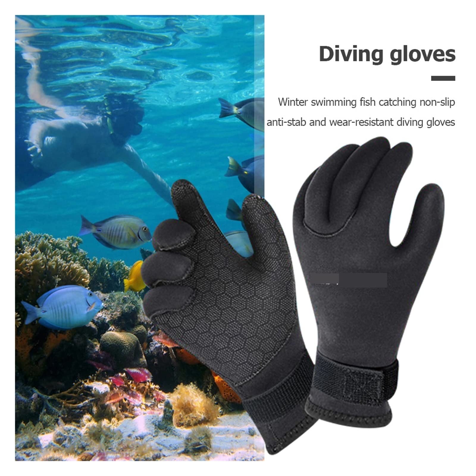 Guanti da immersione da nuoto in neoprene da 5 mm for uomo Donna Antiscivolo Tenere al caldo Snorkeling Surf Sci Guanti for sport acquatici
