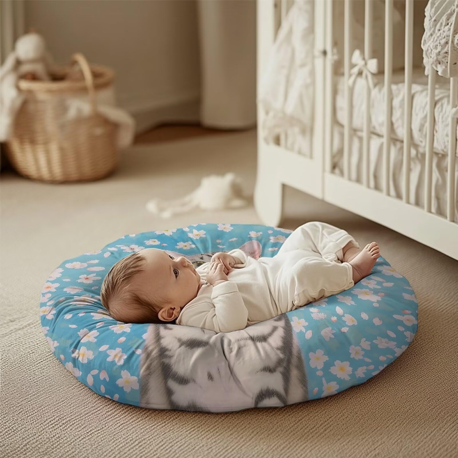 YUVAMAGIMO Cat Newborn Lounger Cover Removable Cover for Infant Lounger Pillow Breathable Snugly Fit Baby Lounger Slipcover Ultra Soft Cover for Original Newborn Lounger 1 Pack