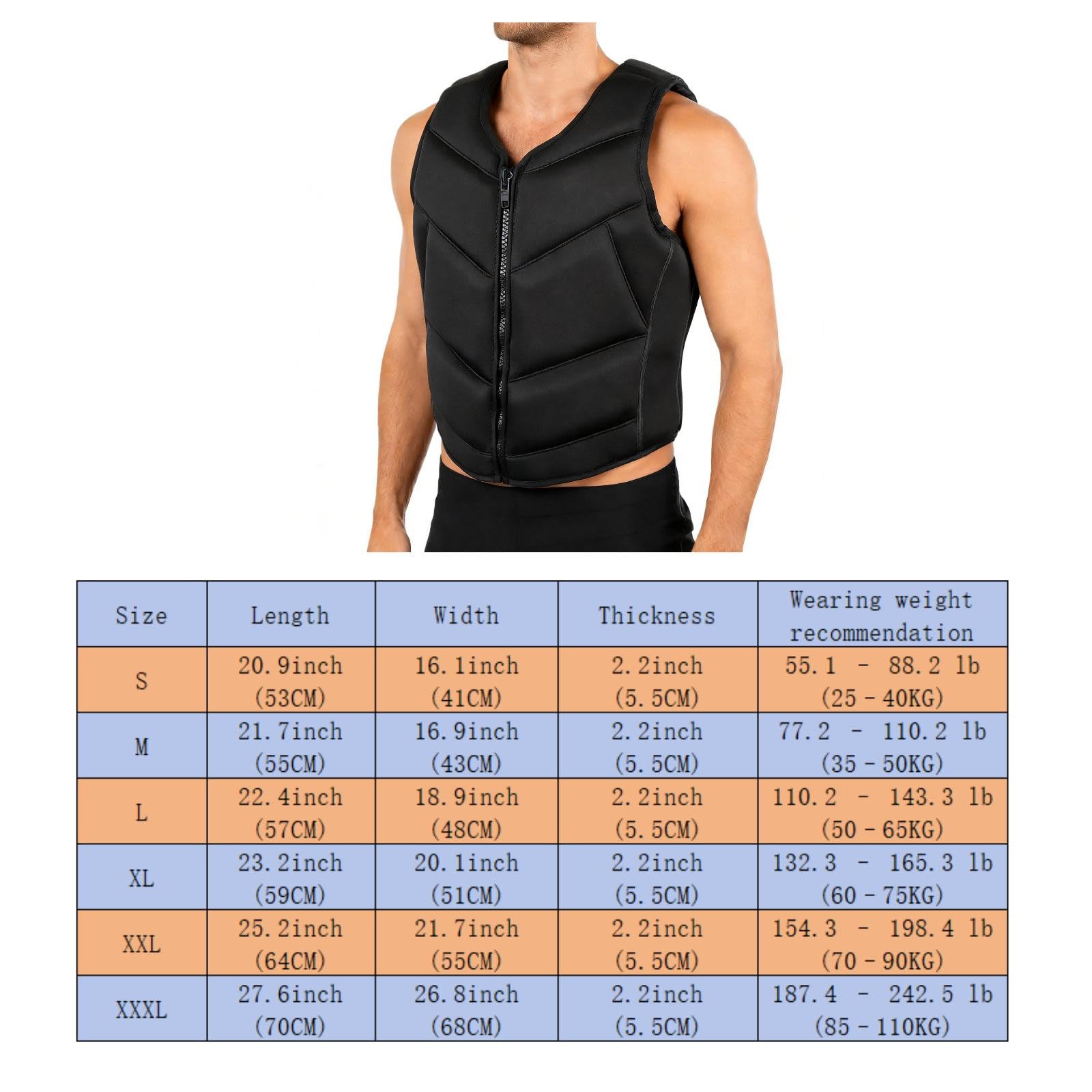 Generisch Damen Comp Wassersport Waterski Jetski Wakeboarden Safety Impact Weste - Top - Schwarz