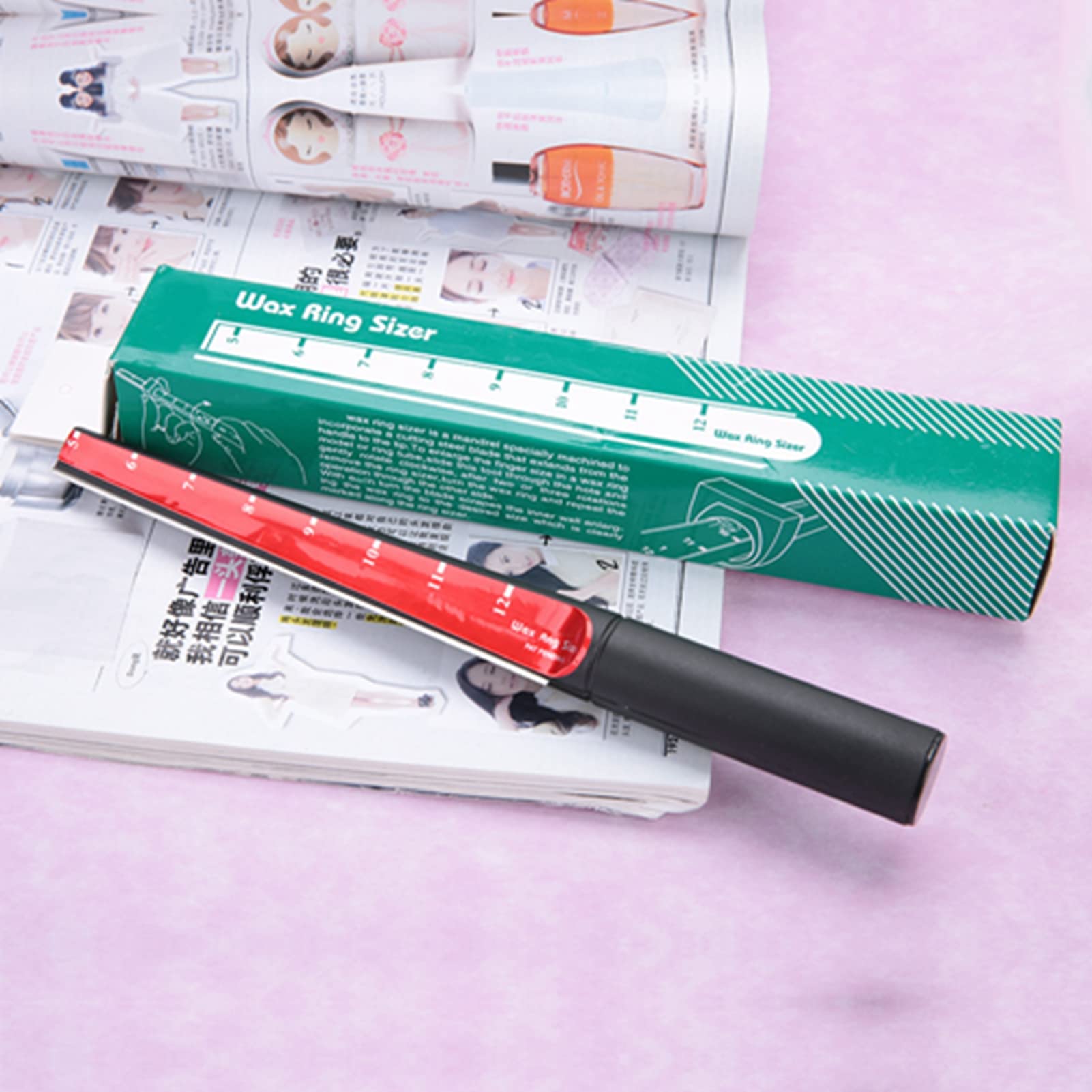 Wax Ring Sizer, Mandrel Ring Stick Wax Tube Ring Sizer Mandrel Jewelry Sizer Stick Ring Making Tool Mandrel Finger Stick Ruler Jewelry Size Carving Cutter Tool Mandrel Tool