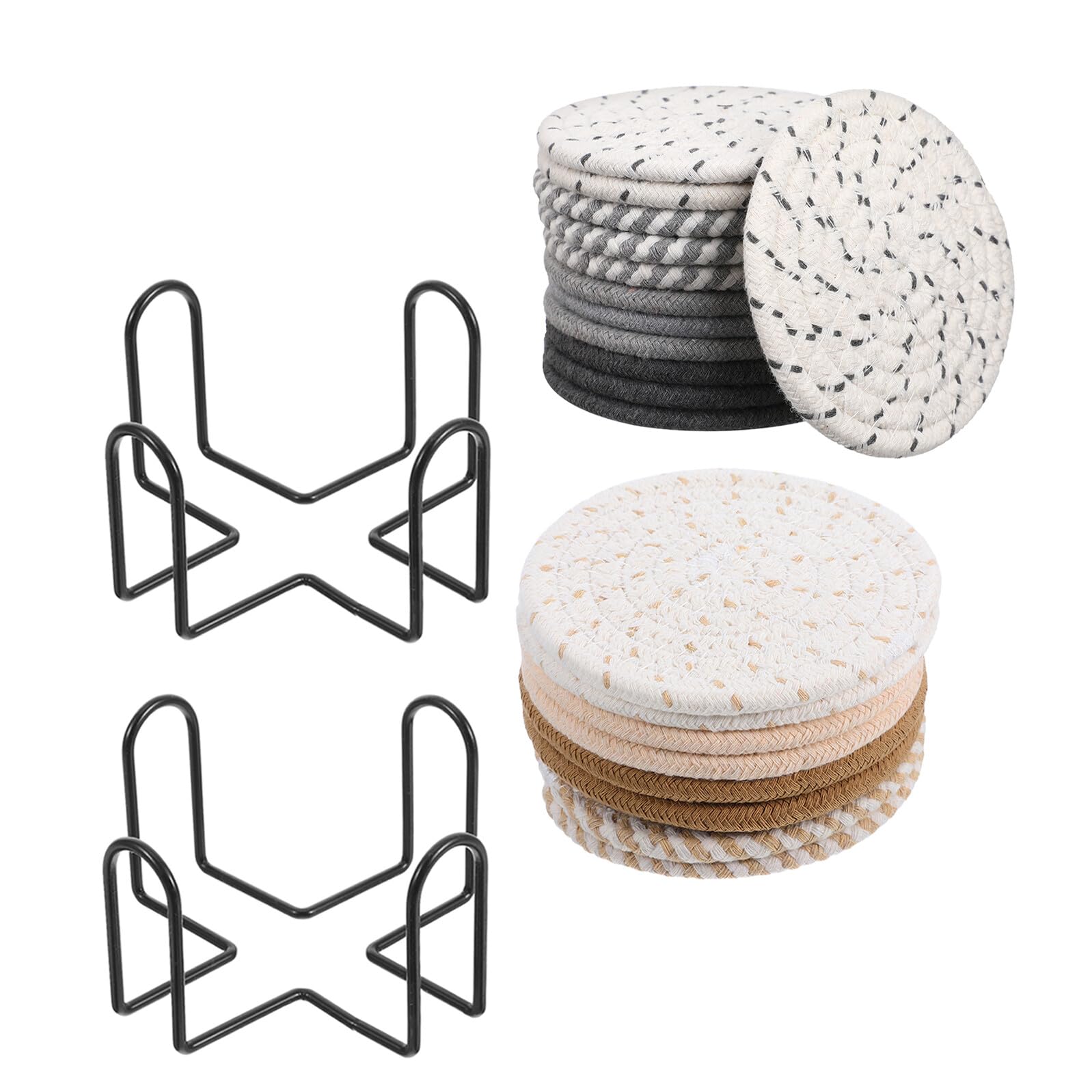 Dessous de verre Homoyoyo en coton tissé bohème pour table basse