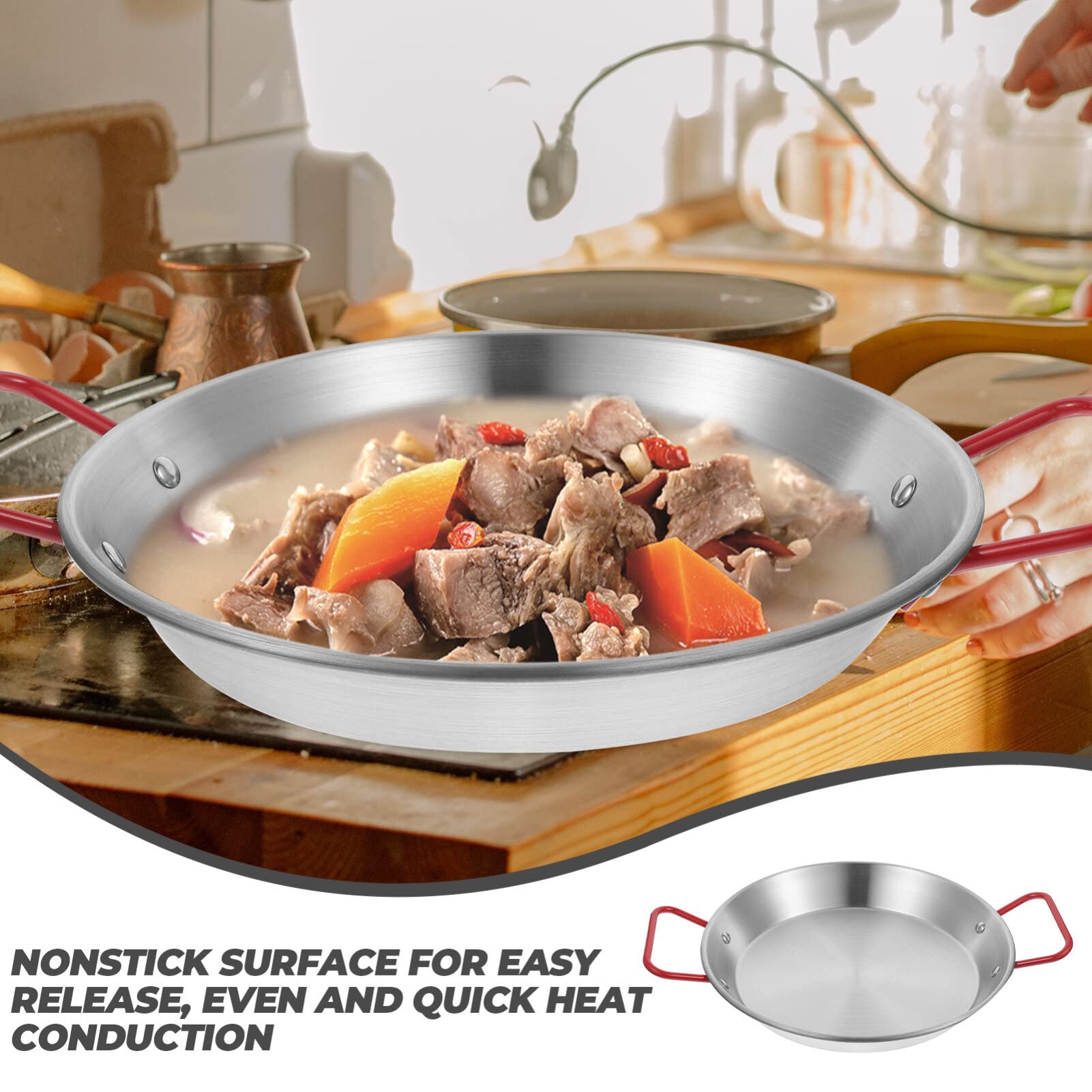 DOITOOL Stainless Frying Pan Deep Fryer Pot Basket Frying Pan Lid for Spaghetti Fried Chicken Sandwiches