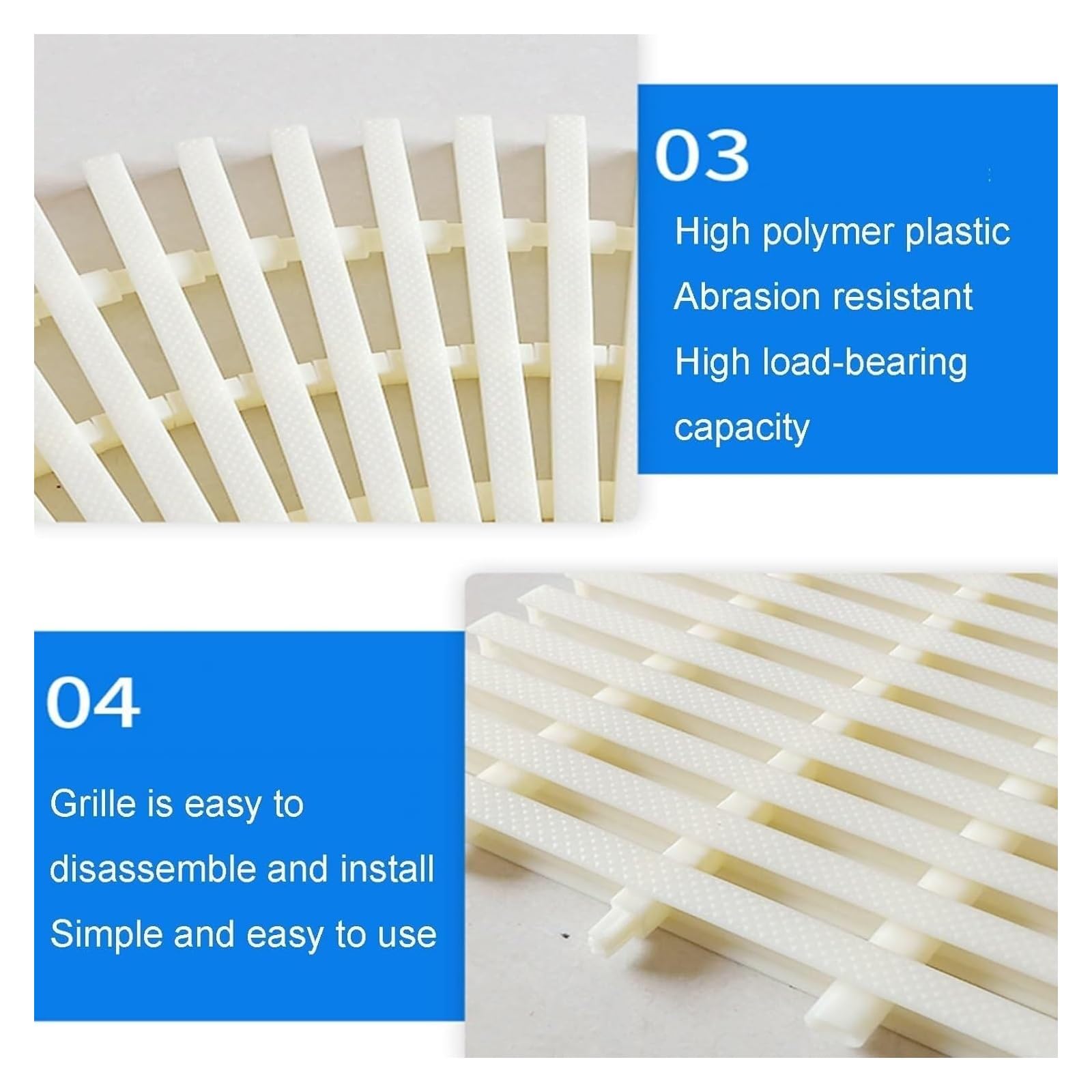 Griglie per Piscine, griglia di drenaggio per Piscine, Copertura di Troppo Pieno ad Angolo retto, griglia per Bordo Piscina 35x35 cm per Una Manutenzione efficiente delle fognature, griglia