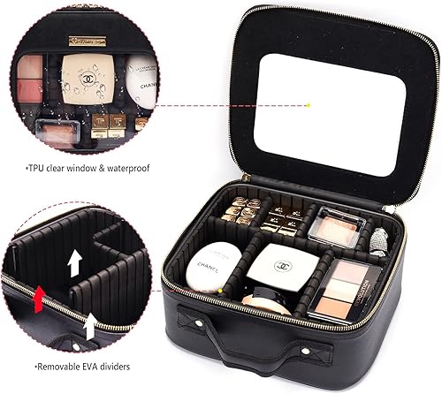 Miniatura 5 de ROWNYEON Bolsa de maquillaje TPU, negro - pequeño, Negro-pequeño