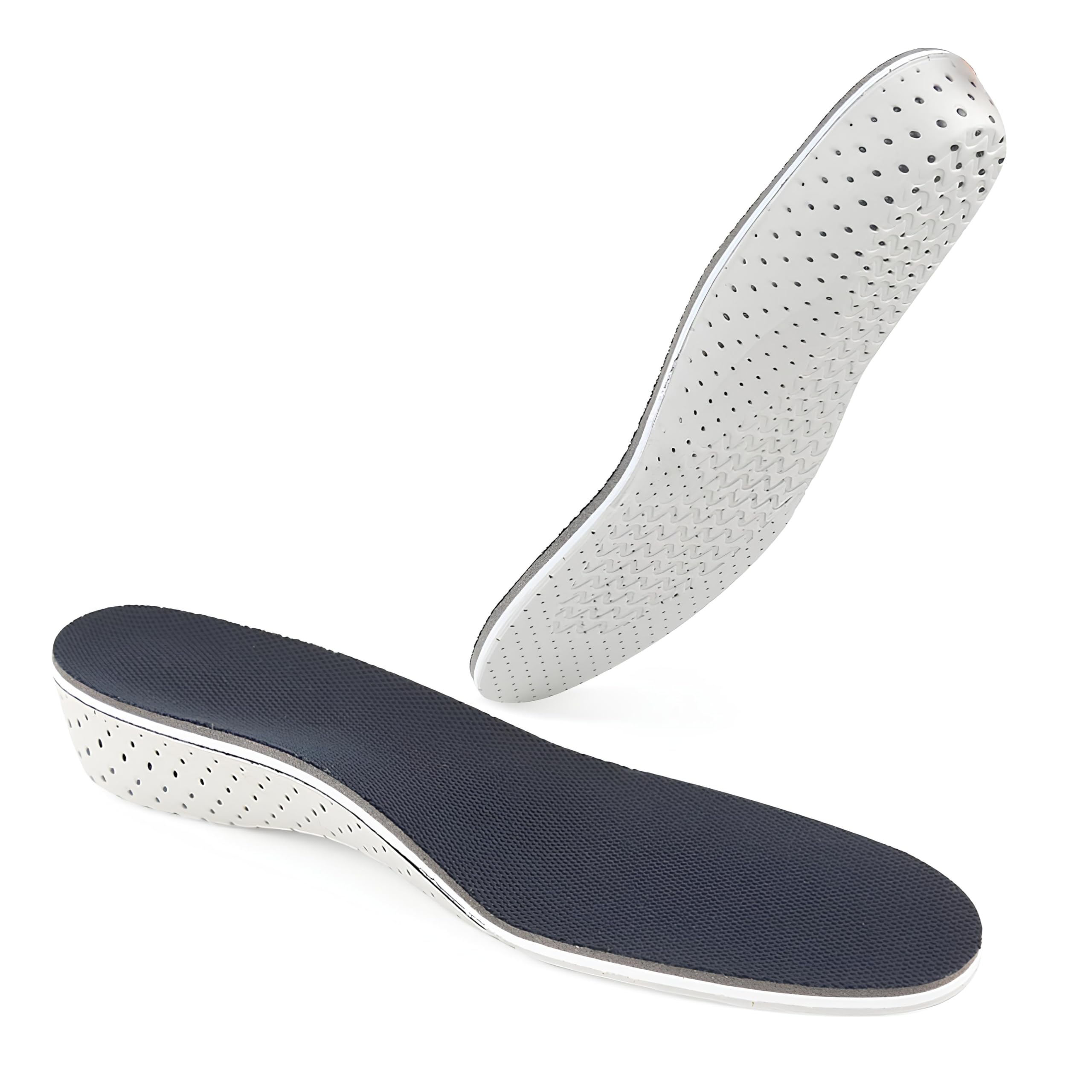 Solette Alzatacco 2 o 3 cm Traspiranti Antibatterico Supporto Black Memory Foam, Suolette Scarpe Plantari Plantare, Per Uomini E Donne EVA Sollevamento Tallone 35-44 (ALTEZZA 3cm)