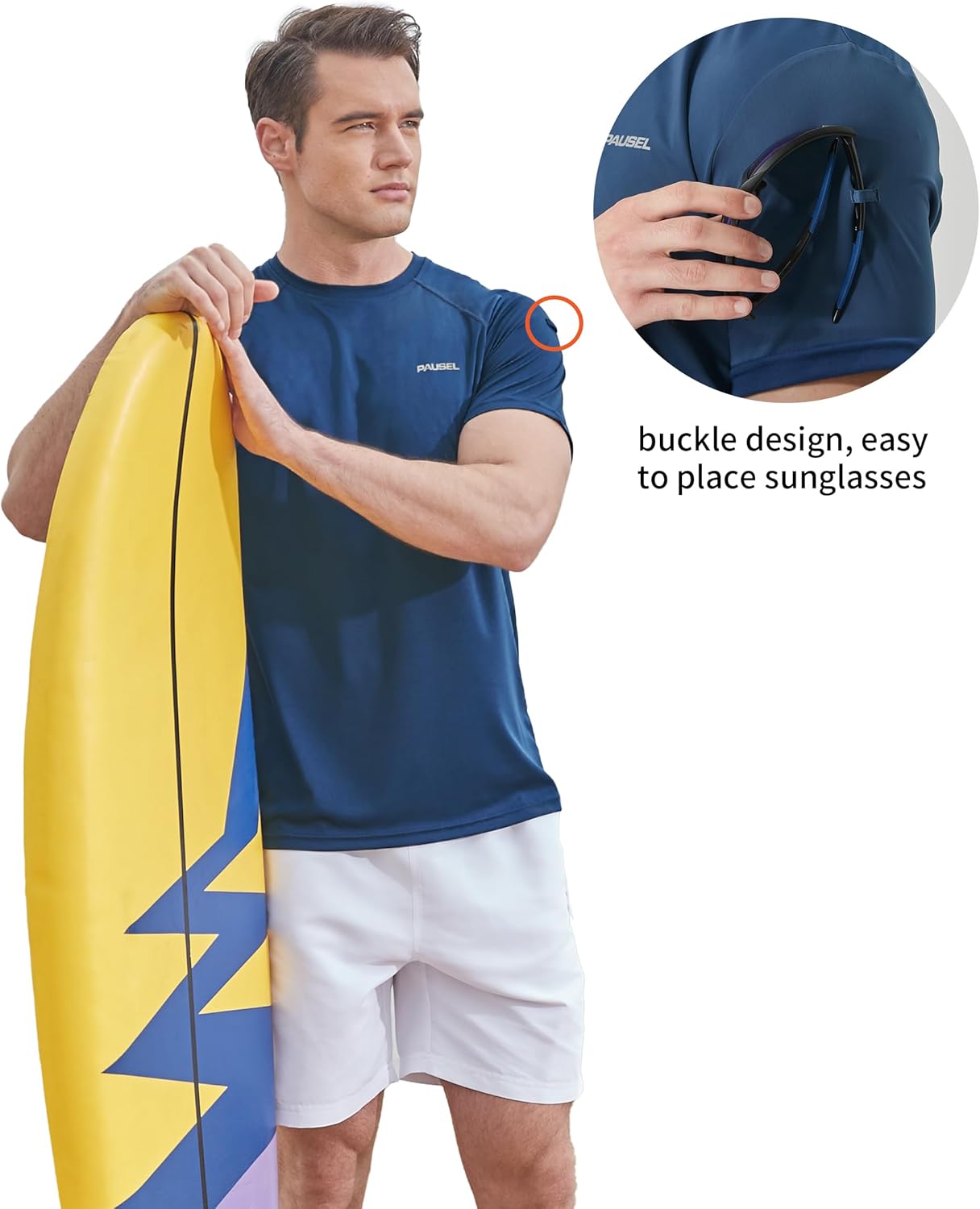 Men's Rash Guard Swim Shirts Short Sleeve UV Sun Protection Quick Dry UPF 50+ SPF Fishing Beach Water Shirt - Image 5