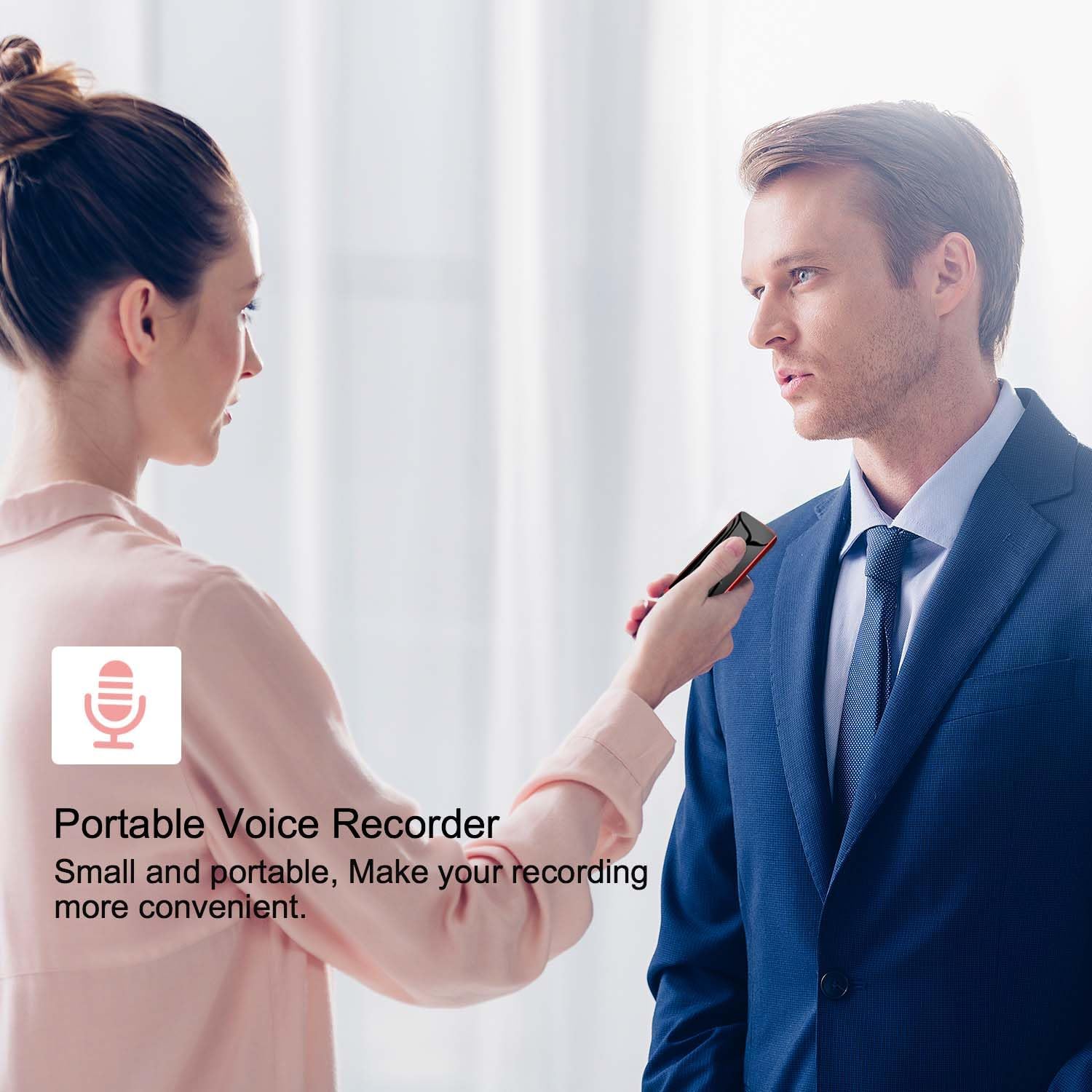 arungo M4 MP3 Player being used as a portable voice recorder