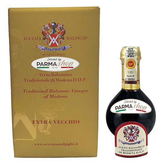 Traditional Balsamic Vinegar Extravecchio Malpighi - Aged 25 years - Modena - Italy Recipe book - selected by PARMAshop