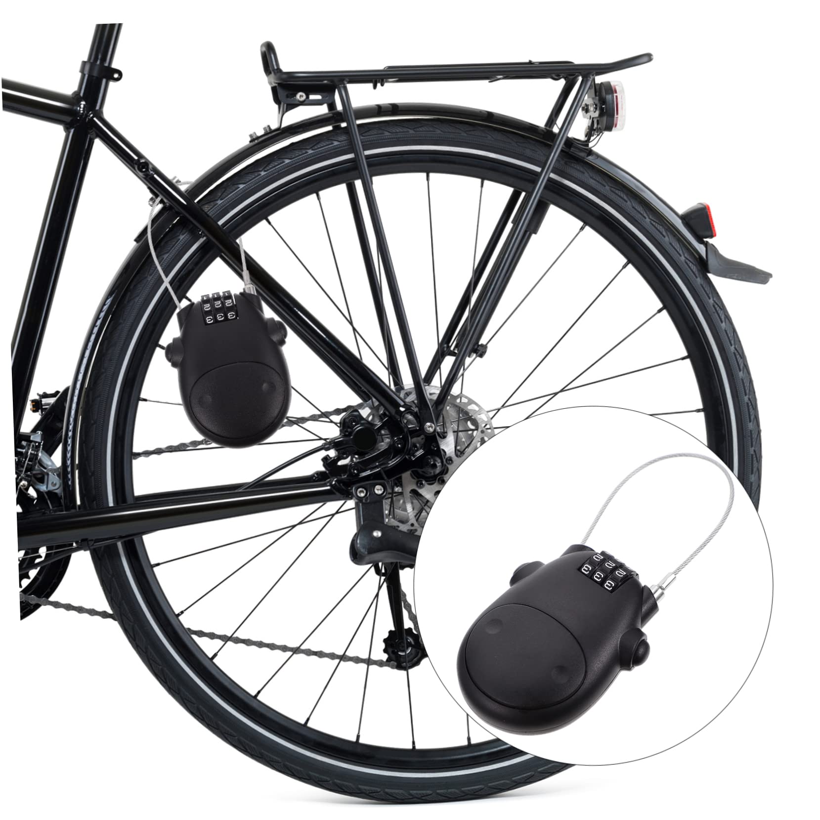 KOMBIUDA Theft Password Lock for Helmets Bikes and Motorcycles Durable Steel Cable Lock for Enhanced Security Convenient and Design Versatile Use for Various Vehicles