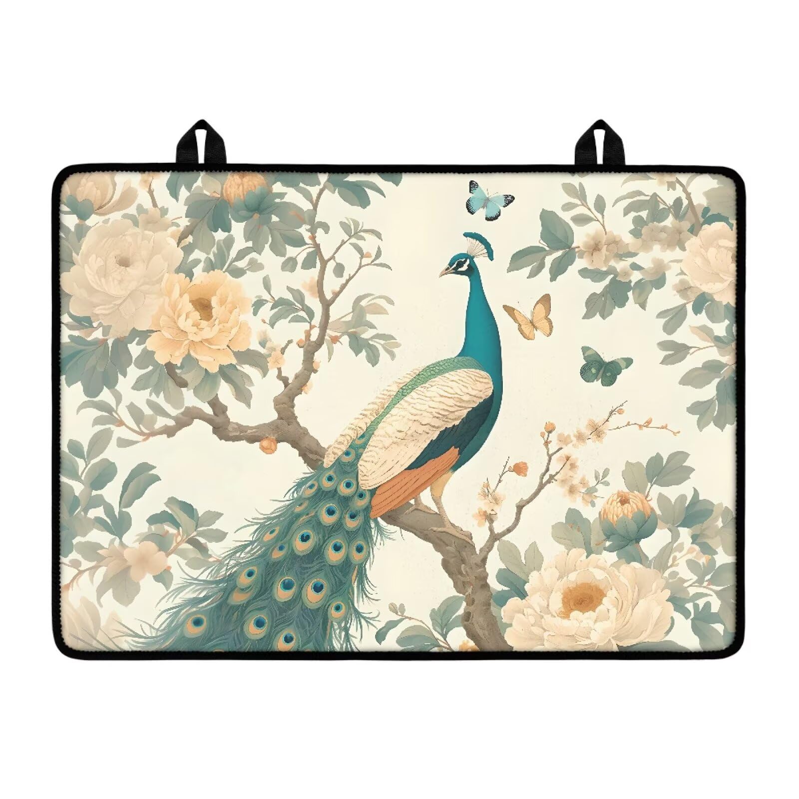 Peacock Electric Stove Top Covers, Thickened Premium Silicone Stove Mat for Glass Top Stove, Waterproof Oven Range Top Cover, Extra Large Dish Drying Mat