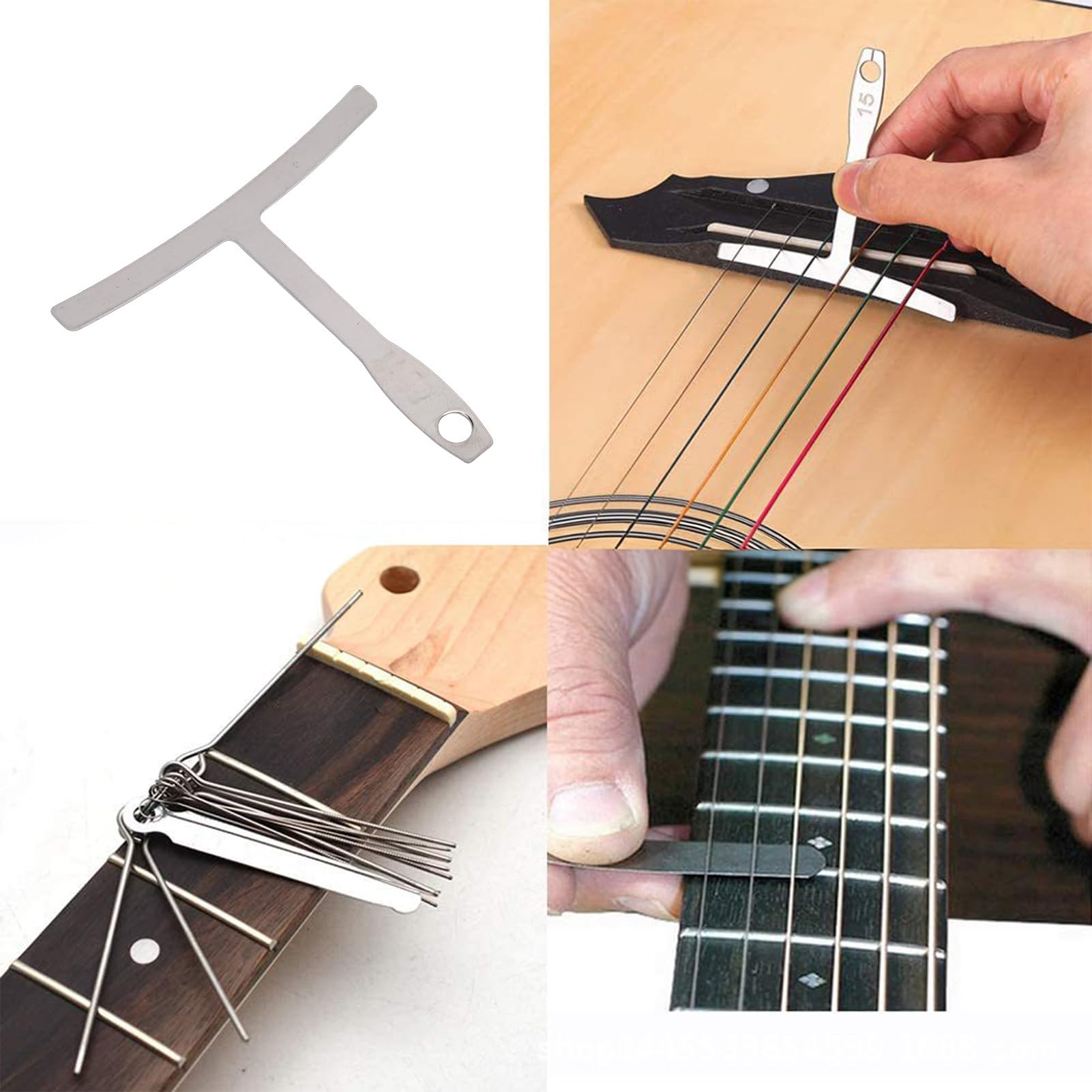 47 szt. Zestaw Narzędzi do Naprawy Gitary Zestaw Konfiguracyjny z torbą na akustyczną gitarę elektryczną Ukulele Bass Banjo Narzędzie do Konserwacji z linijką Pomiar Kluczy