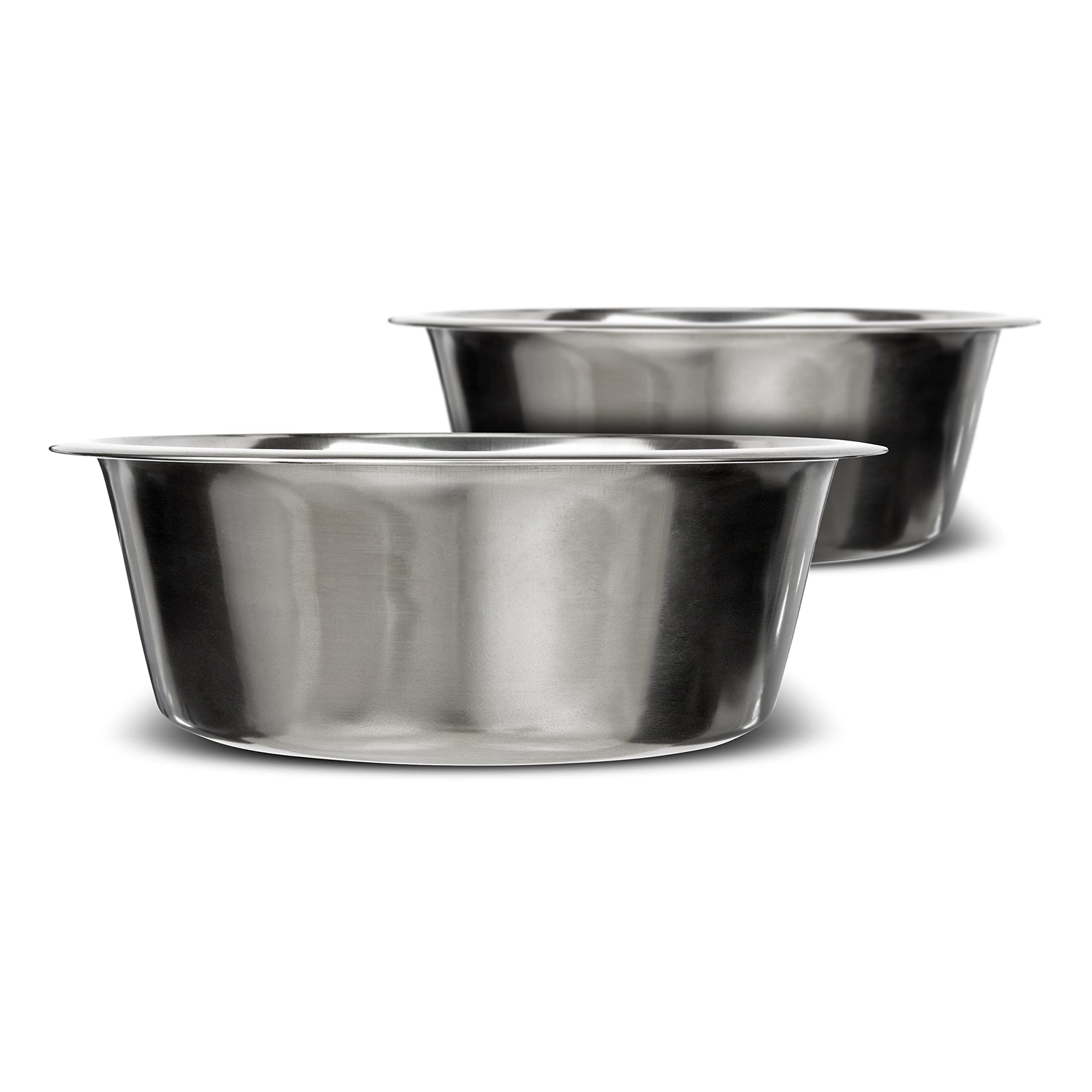 Neater Pet Brands16 Cup (128 oz.) Stainless Steel Dog Bowls, Set of 2 Metal Bowls for Large Breed, Large Dog Water Bowl or Food Bowl for Indoors or Outdoors, Dishwasher Safe Dish for Extra Big Dogs