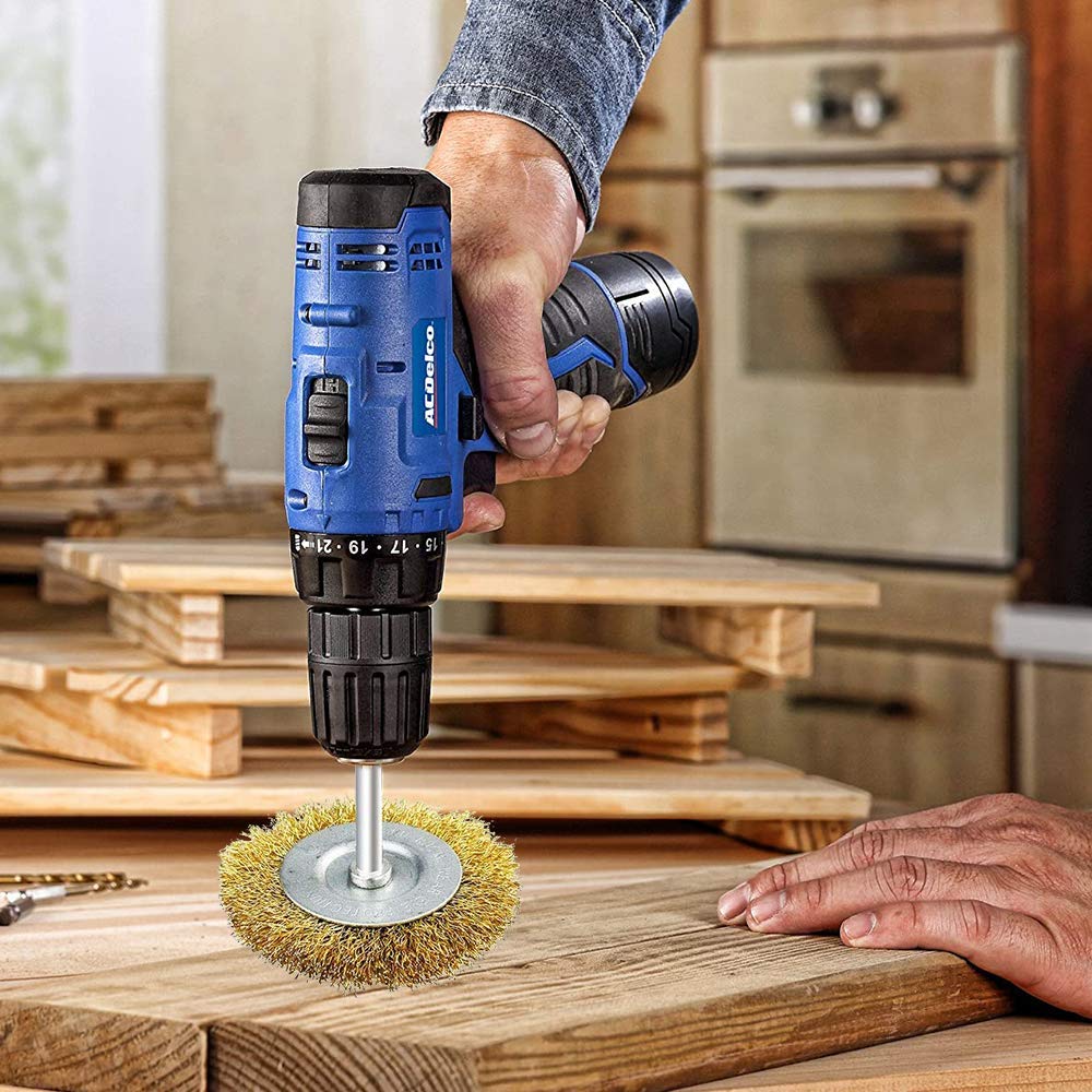 Brosse Métallique Pour Perceuse, 9 Pièces, Brosse Métallique En Laiton Pour Perceuse Tige Hexagonale De 635 Mm~p152549707