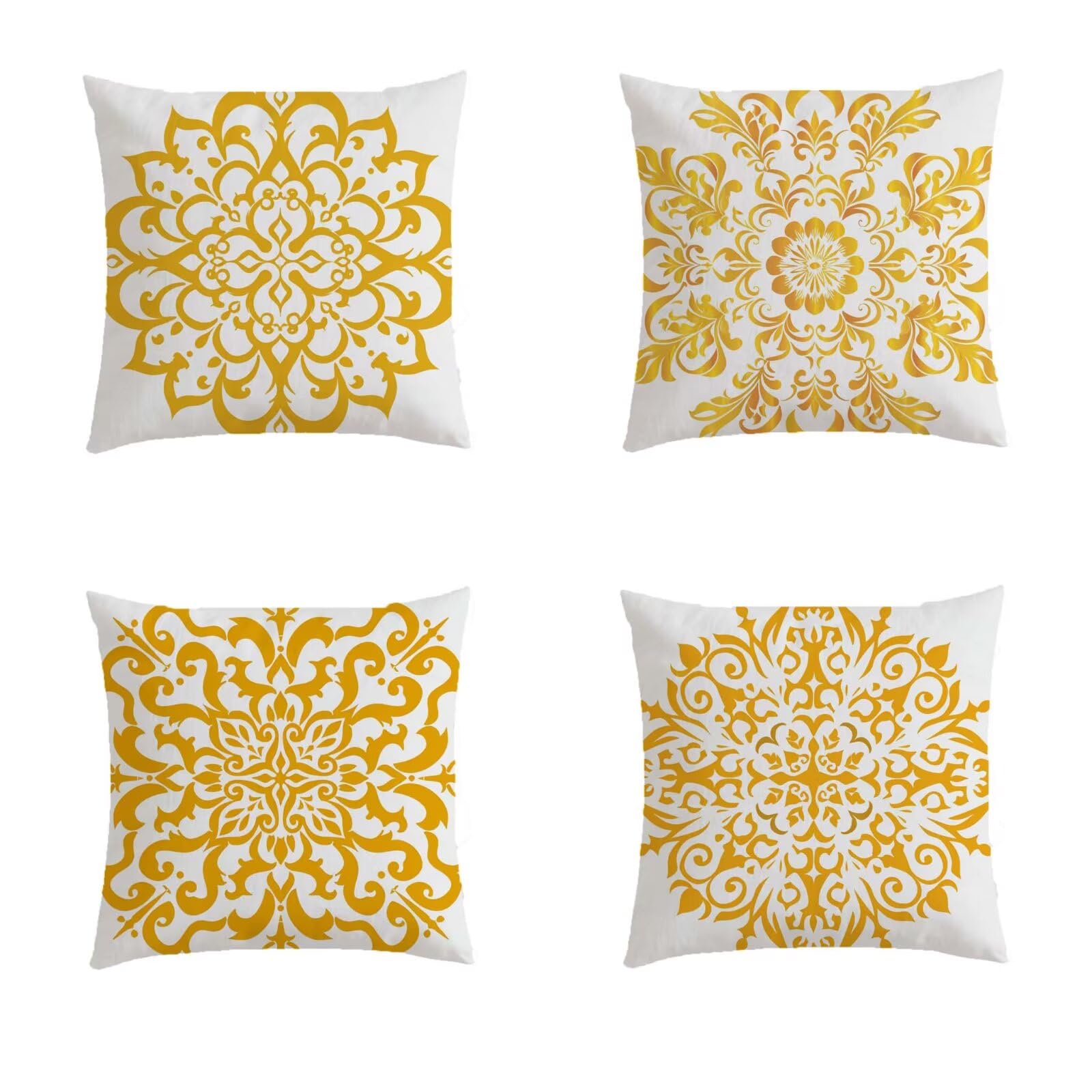 Housse de coussin 60x60cm haut de gamme au toucher lin avec zip invisible