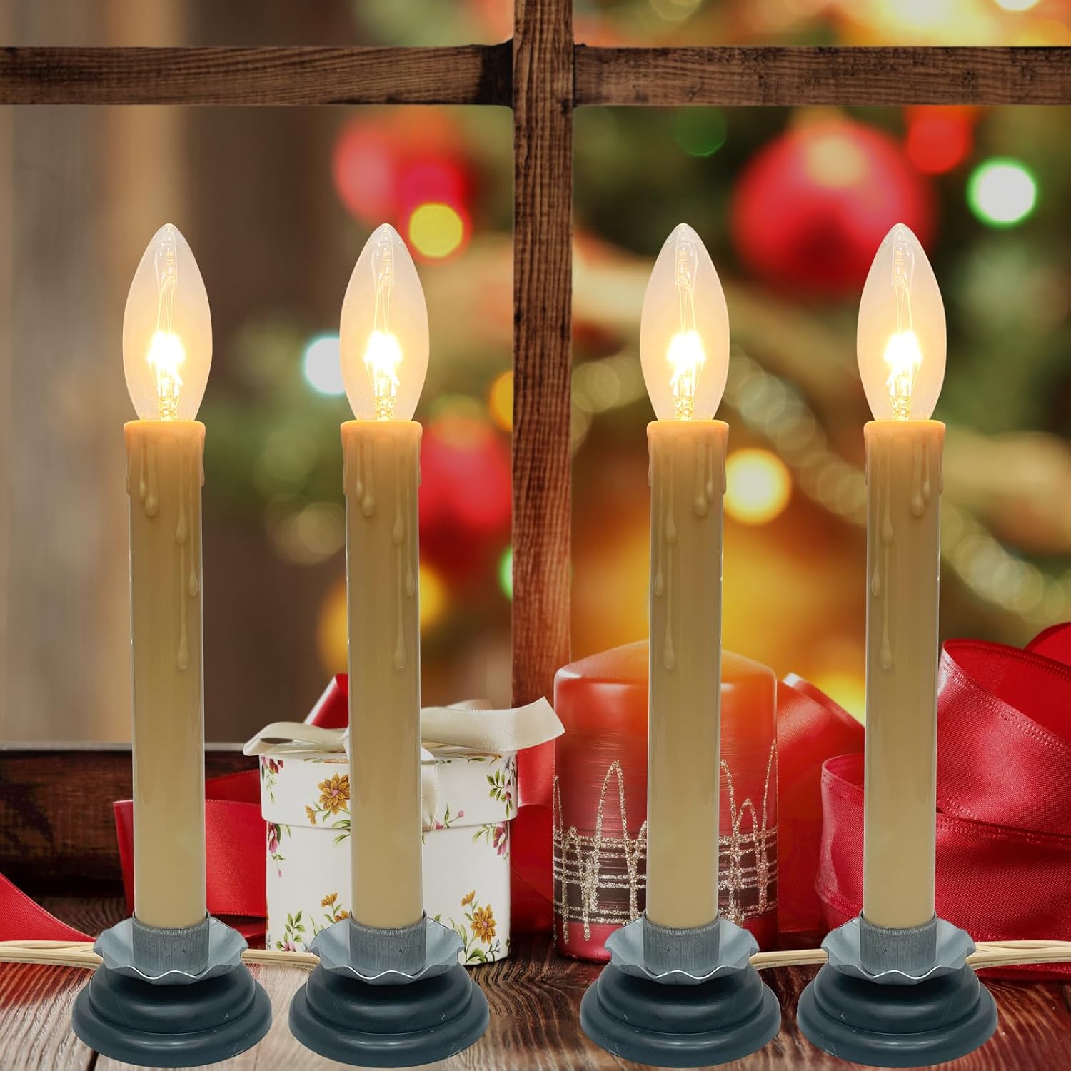 Pallerina 7 Inch Electric Window Candles, Christmas Window