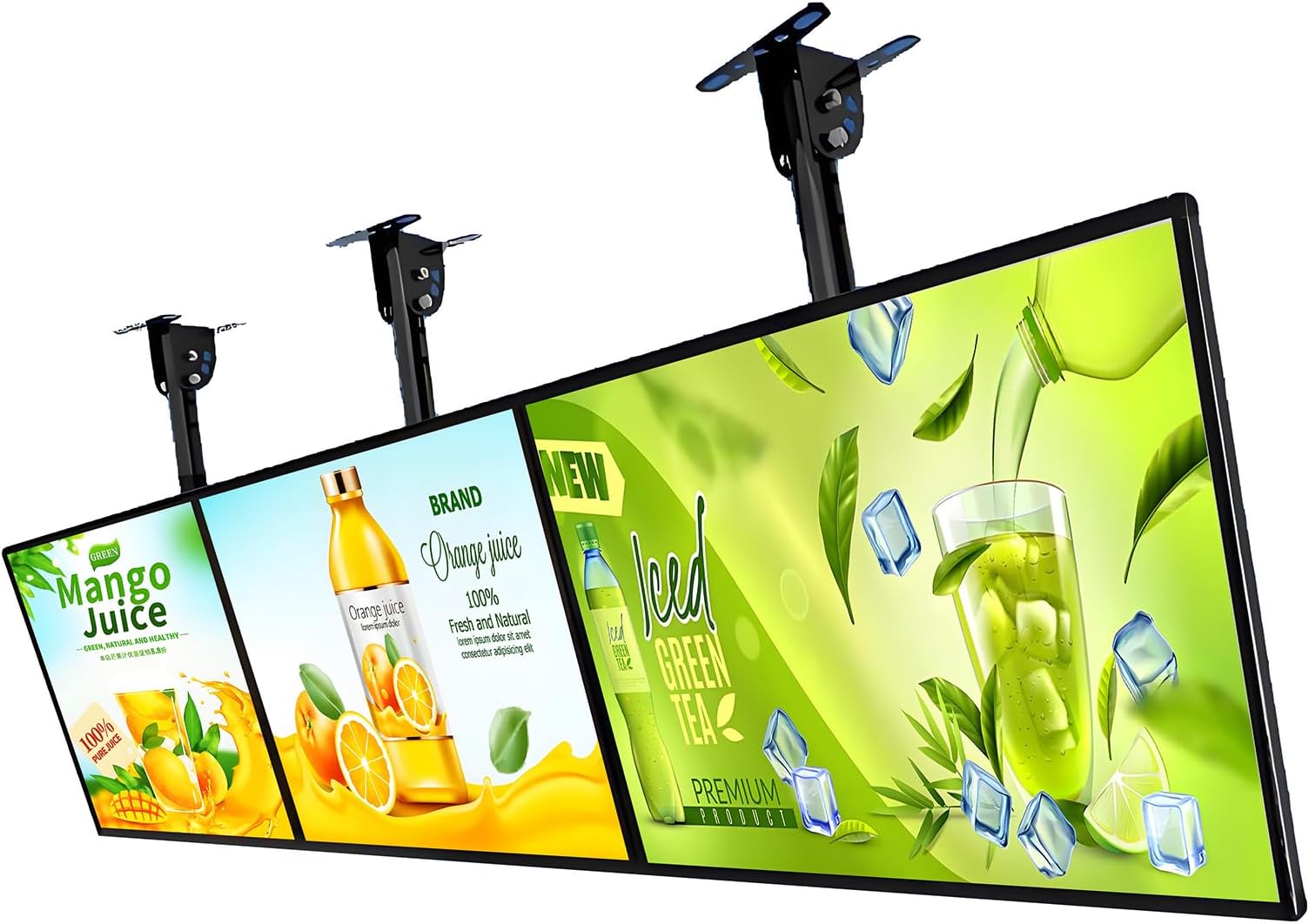 led restaurant menu board Drawing Type Ultra-thin TV Advertising Light Box, Illuminated Poster Display Screen, LED Backlit Menu Boards,1PC Display Board(Black Frame,43.5 * 60cm)