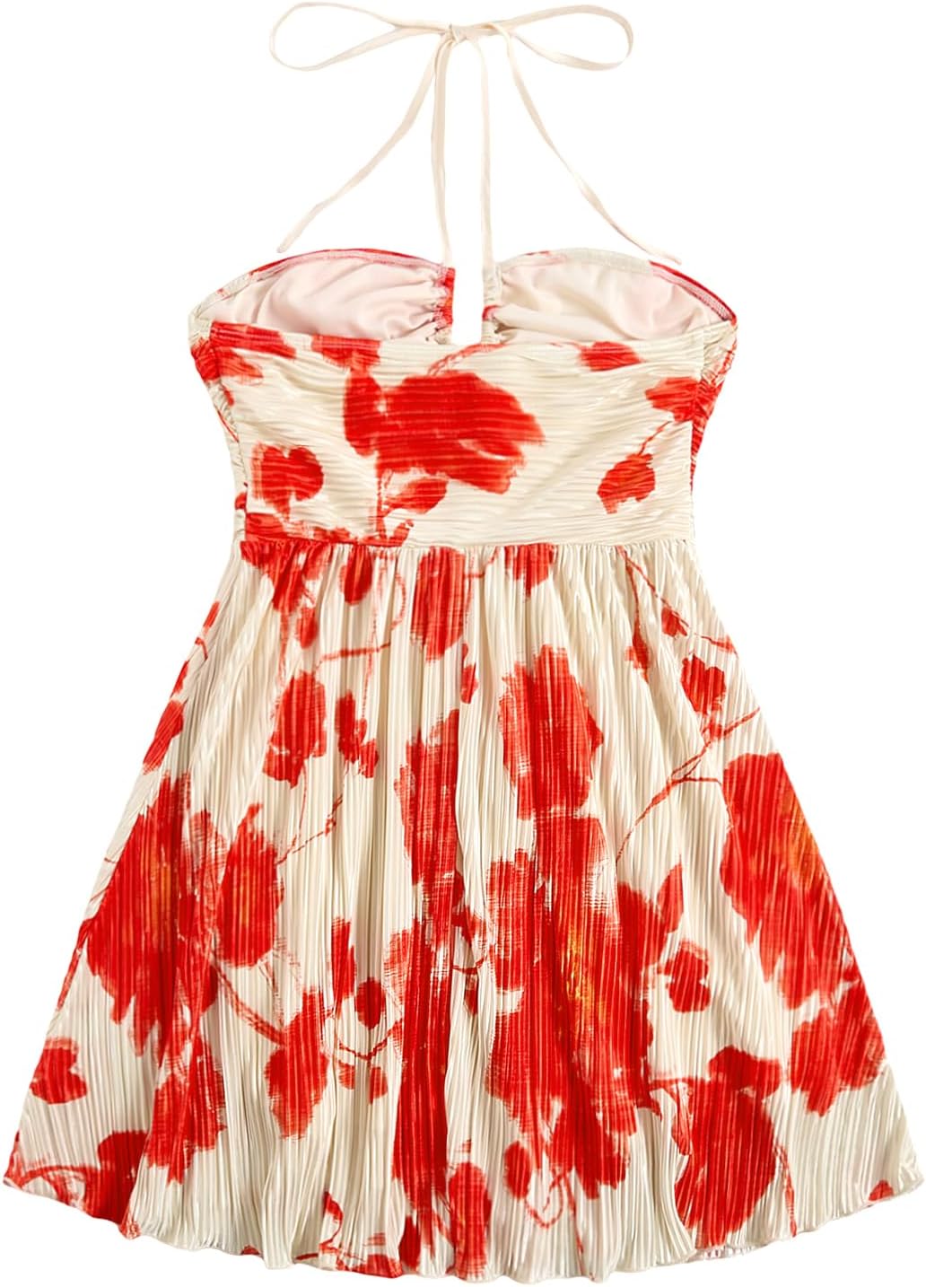 SOLY HUX Women's Tie Dye Cami Dress Halter Backless Sleeveless A Line Short Summer Dresses Sundress - Image 3