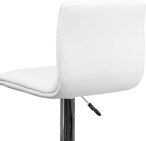 Miniatura 134 de Flash Funiture silla de bar ajustable con base cromada, Vinilo, Negro Negro -,Blanco,Marrón,Borgoña,Verde,Gris,Naranja,Púrpura,Rojo