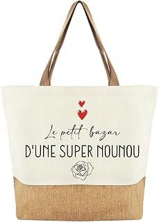 Tarklanda gift idea for nannies: jute carry bag, beach bag, cotton jute shopping bag