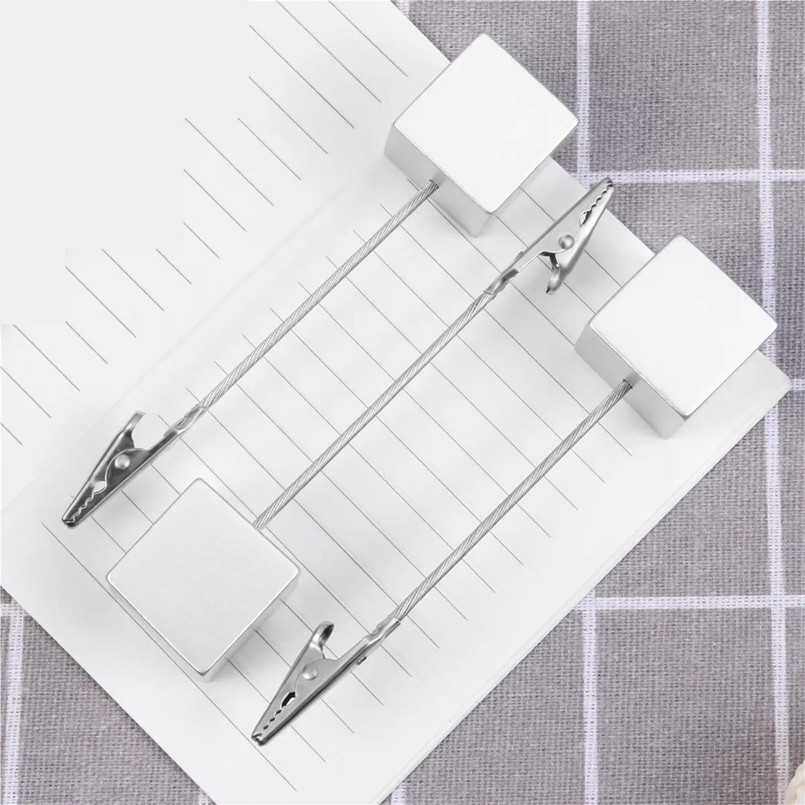 Lot de 10 porte-mémos avec base cubique stable en résine et métal de qualité supérieure pour bureau, gestion de documents à domicile, pour tables, magasins, étiquettes, bureau, fête de mariage