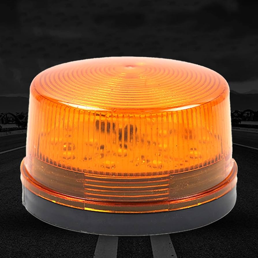 Amazon.co.jp: LED 回転灯 12V対応 防水 オレンジ 警告灯