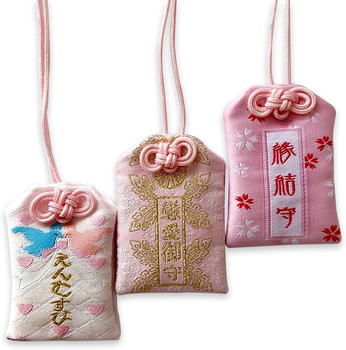 Handmade Traditional Japanese Omamori Blessing Lucky Amulet for Love/Harmonious Relation/Good Match/Romantic Love/Marriage Fortune Gifts for Women Men