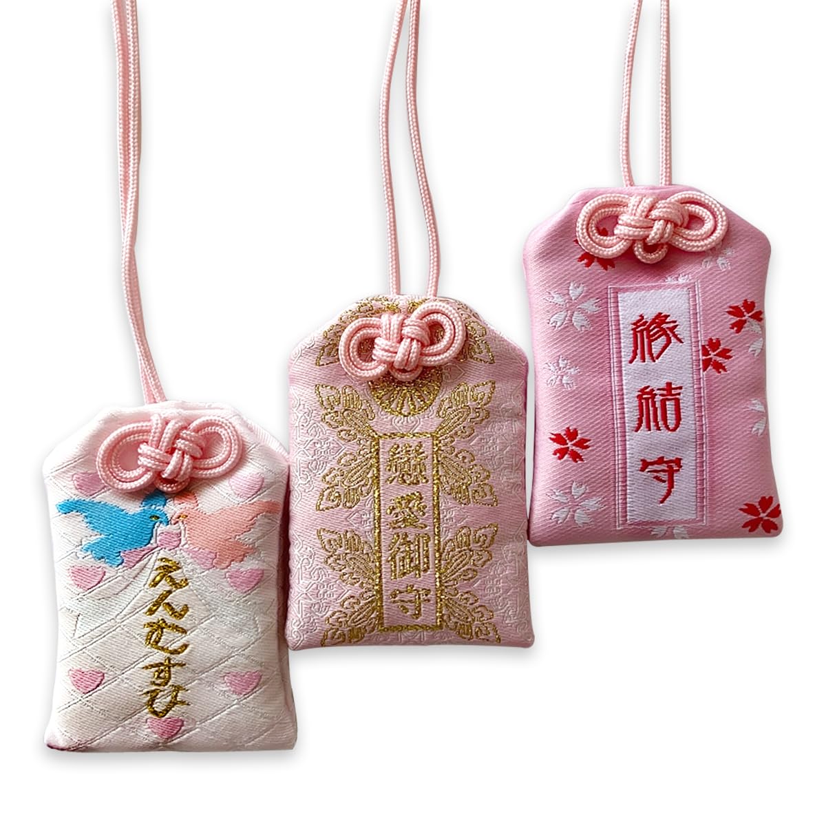 ArancioneandQHandmade Traditional Japanese Omamori Blessing Lucky Amulet for Love/Harmonious Relation/Good Match/Romantic Love/Marriage Fortune Gifts for Women Men