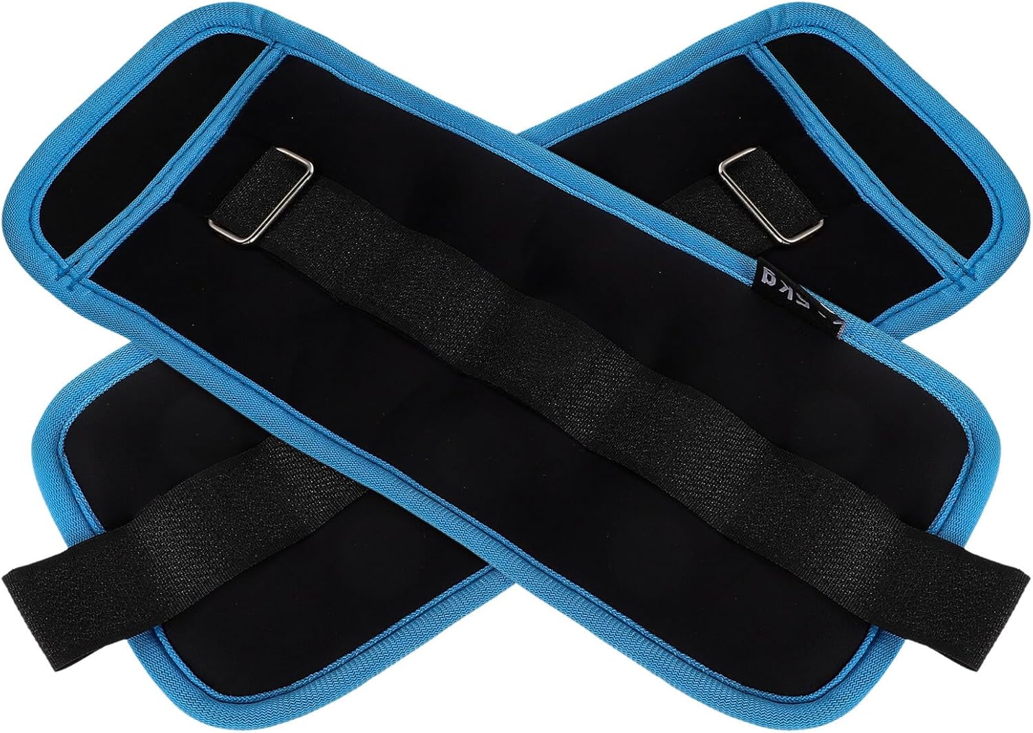 Ciieeo Adjustable 1kg (0.5kg×2) Black Ankle Weights with Adhesive Straps, Fitness Running Leg Weights for Yoga, Dance, and Strength Training