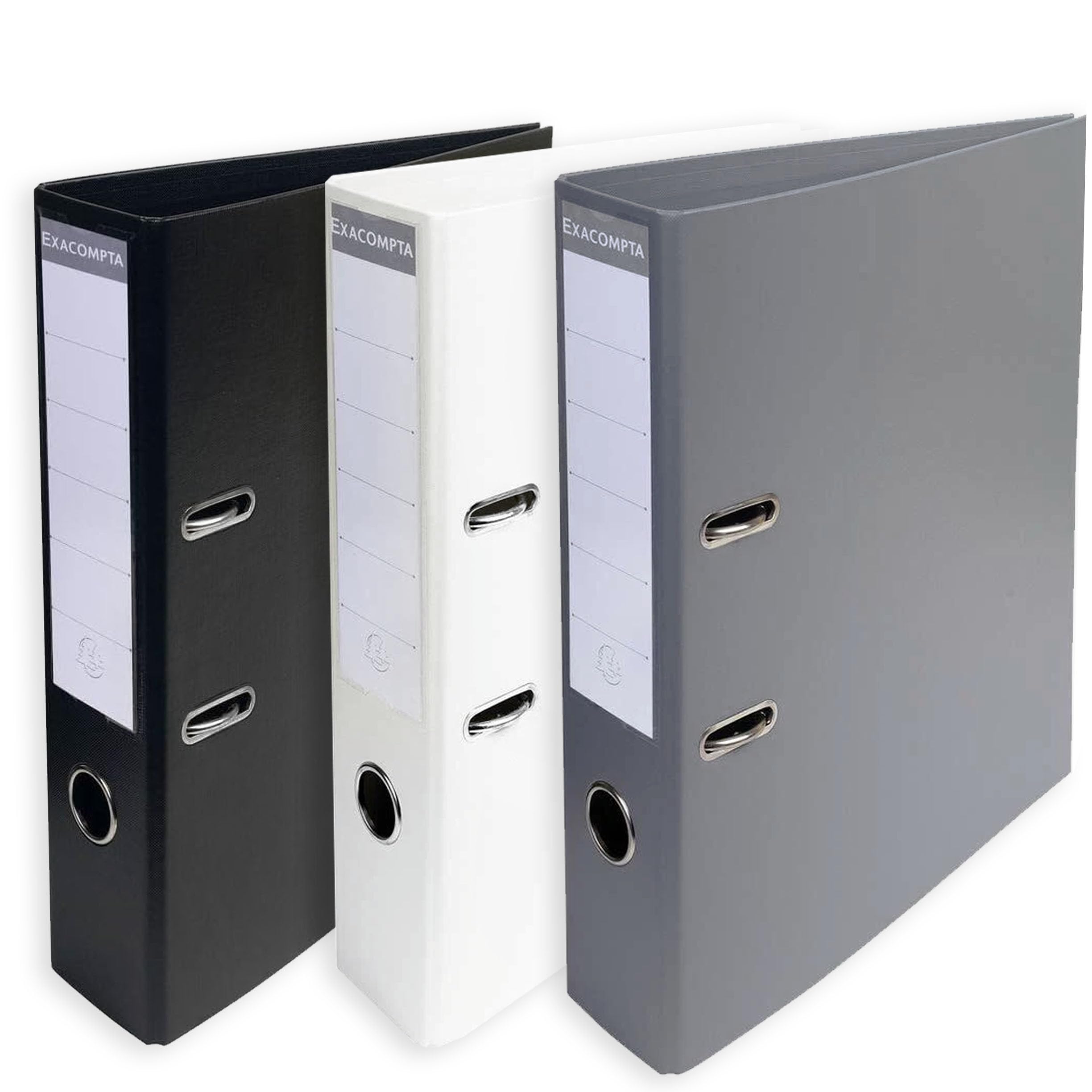 Exacompta A4 Prem'Touch PVC Lever Arch File - 2 Rings, 320 x 290mm, 70mm Spine, 75mm Rings, FSC-Certified (3, Mono Tones) — image 1