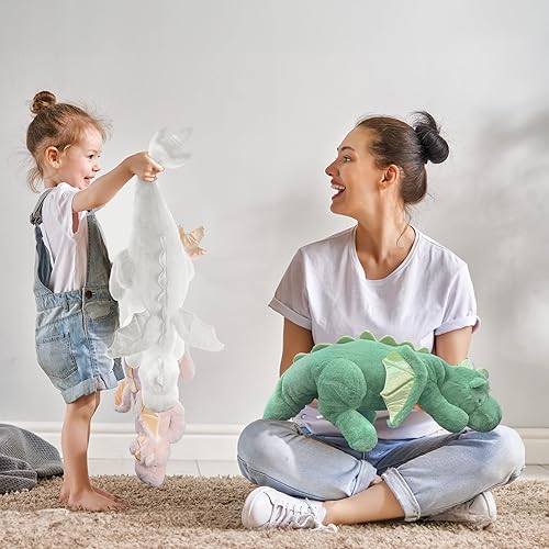 Miniatura 2 de Animales de peluche con peso de 40 pulgadas, 2 libras, lindo dragón de peluche, juguete de dinosaurio con peso para niños y adultos, regalo o