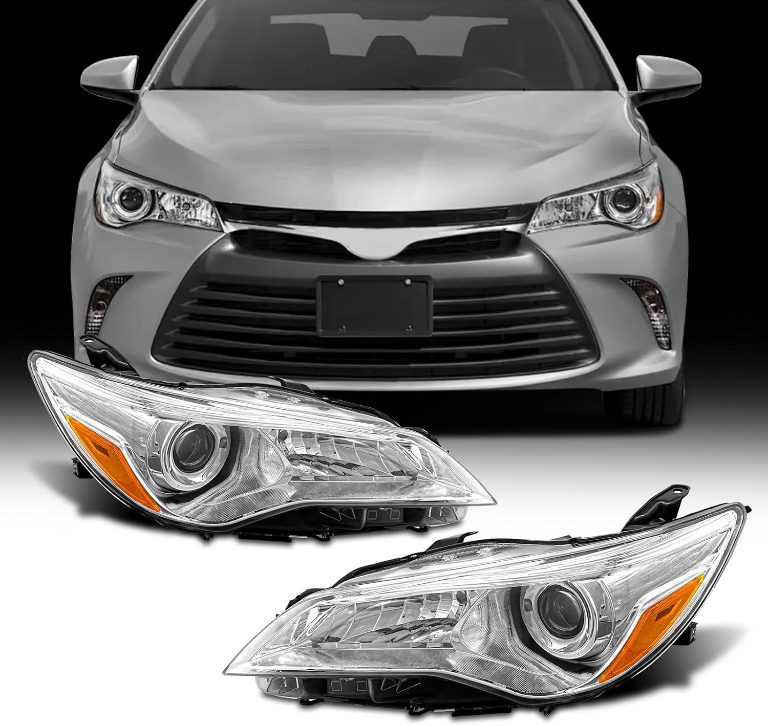 ADCARLIGHTS Headlight Assembly Pair for 2015–2017 Toyota Camry