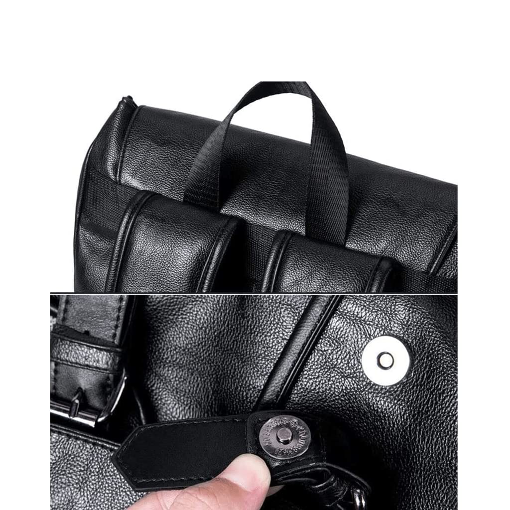 Zaino da Viaggio Zaino Portatile per Laptop Zaino da Lavoro Semplice alla Moda da Uomo Zaino da Giorno con Presa USB Zaino da Viaggio Unisex per Esterni,Nero-20x38x55cm