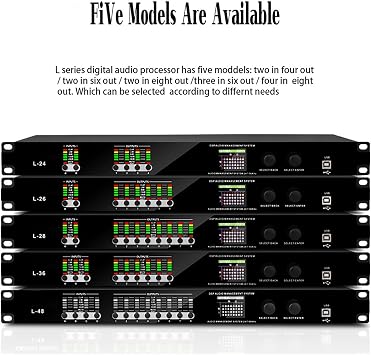 4 In 8 Out Digital Audio Processor Professional 32-bit DSP Stage Sound Equipment Speaker Effect Processor PC Software For Recording Studio(L-24 2 in 4 out)