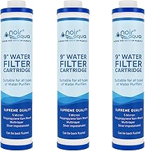 Noir Aqua MLT 9" Threaded Pre Filter Cartridge | PP Yarn Wound | Suitable for 10 Inch Pre-Filter Housing for All Types RO Water purifiers Replacement Water Filter Candle (3)