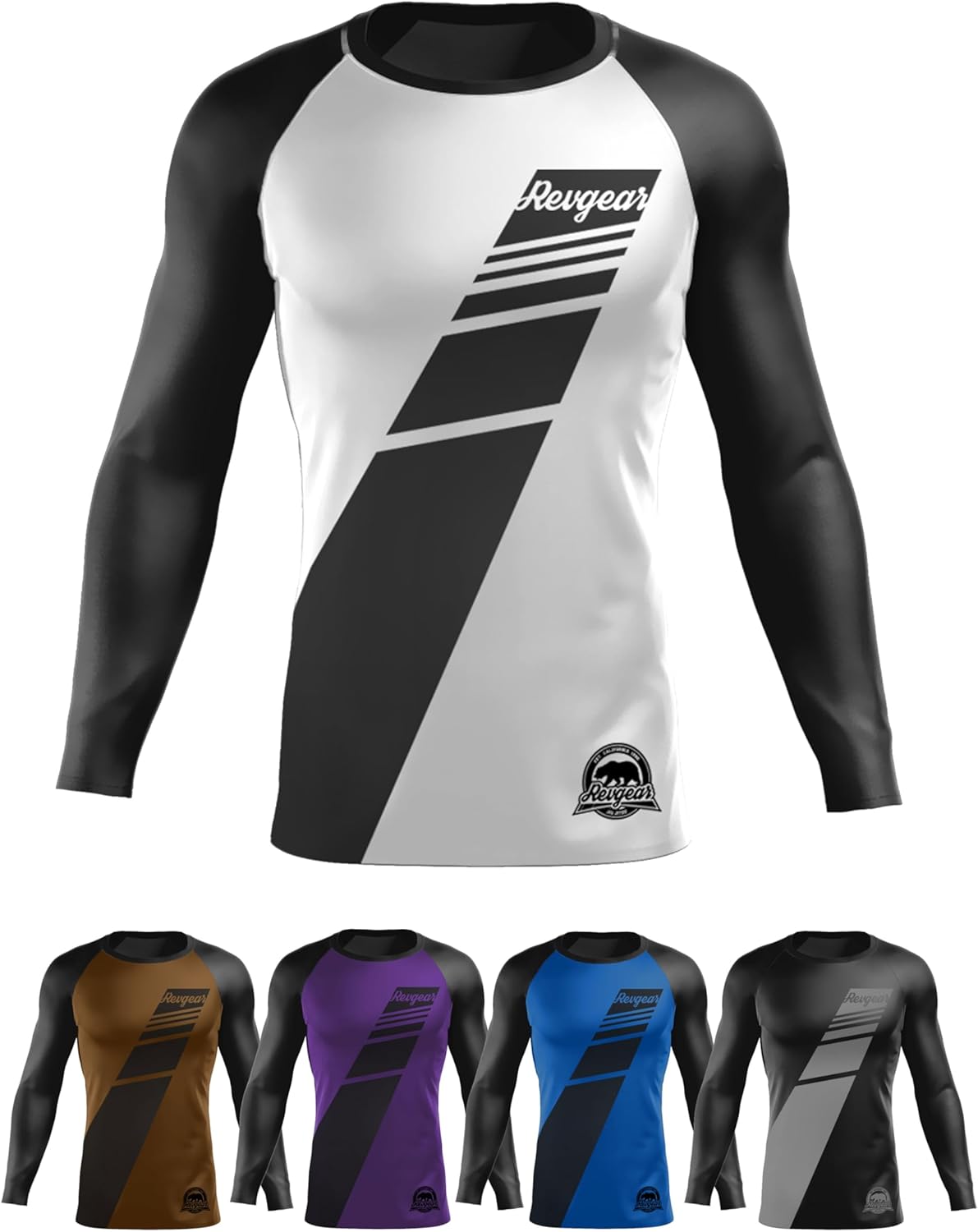 Revgear Long Sleeve BJJ Rash Guard – IBJJF Legal No-Gi Competition Gear, Perfect for Jiu Jitsu, MMA and Martial Arts