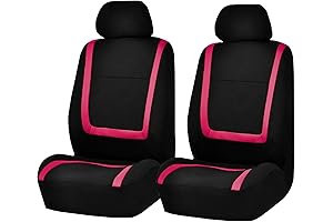 FH Group Front Cloth Car Seat Covers Pink