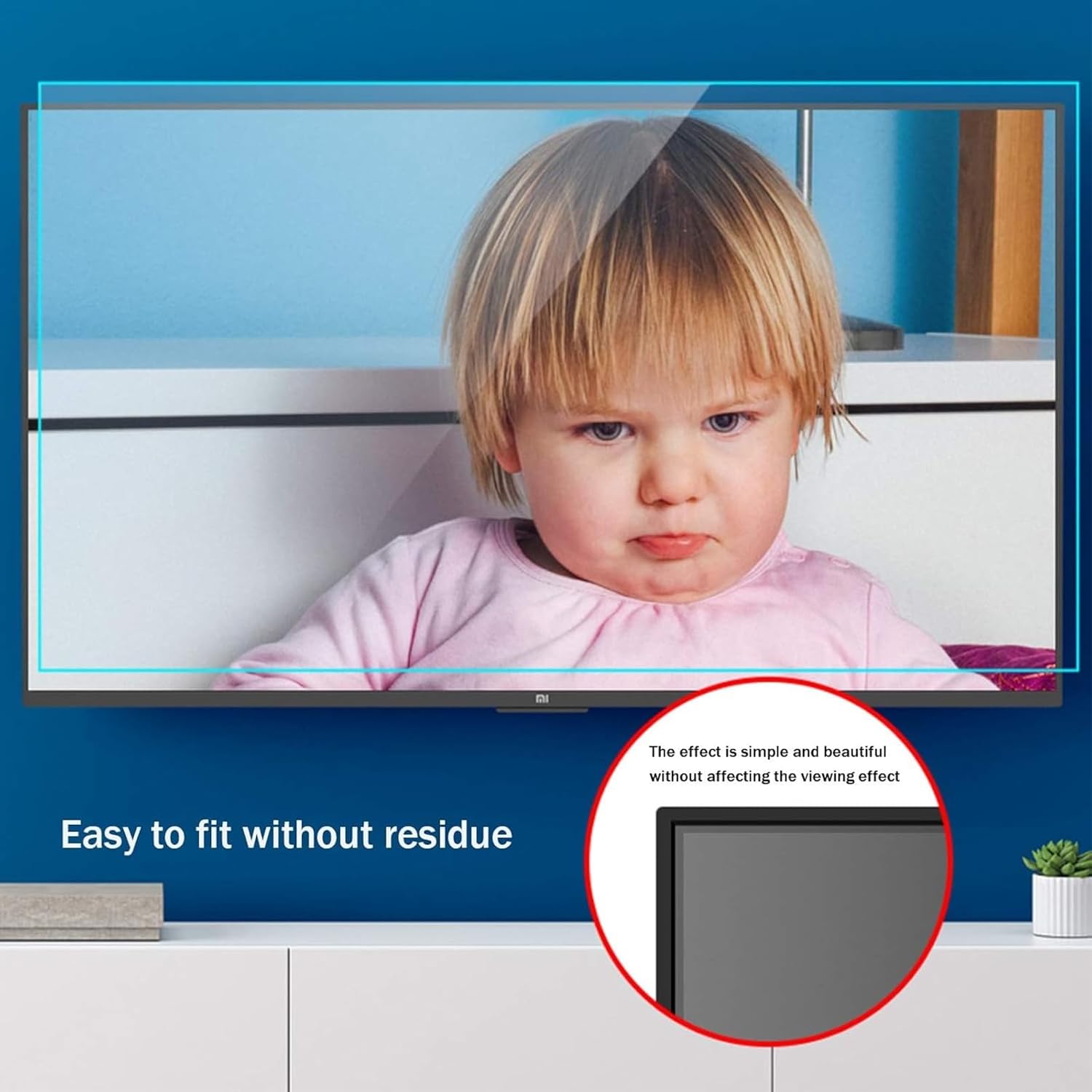 Matte Anti Glare TV Screen Protector for 50-75 Inches TV, Anti Blue Light LCD Display Protector Film Relieve Computer Eye Strain