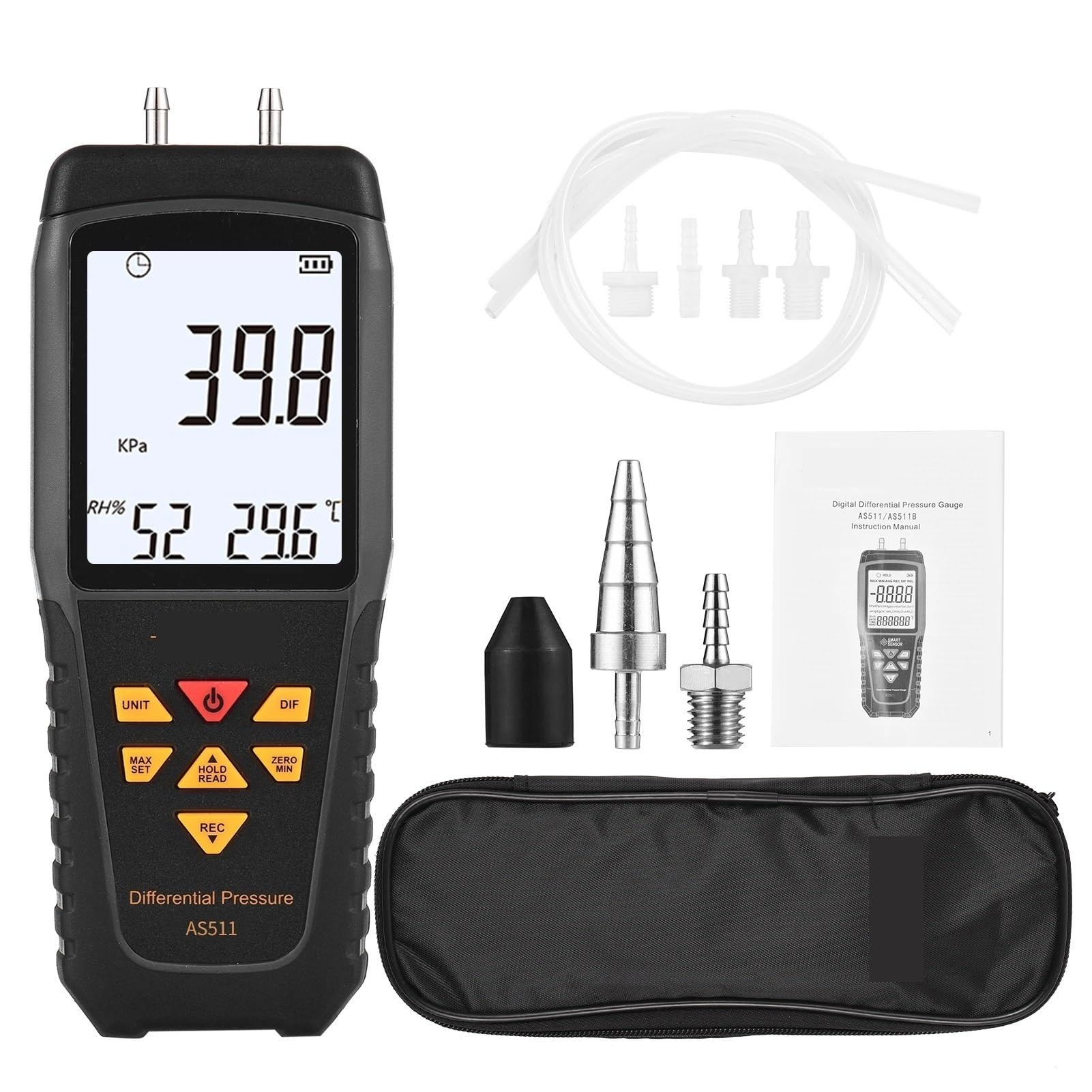 SMART Sensor AS511 Digitale Druckmessräte Manometer Luftdruckmessrät Differenzdruckmessrät for Erdgas Breites Anwendungsgebiet(AS511)