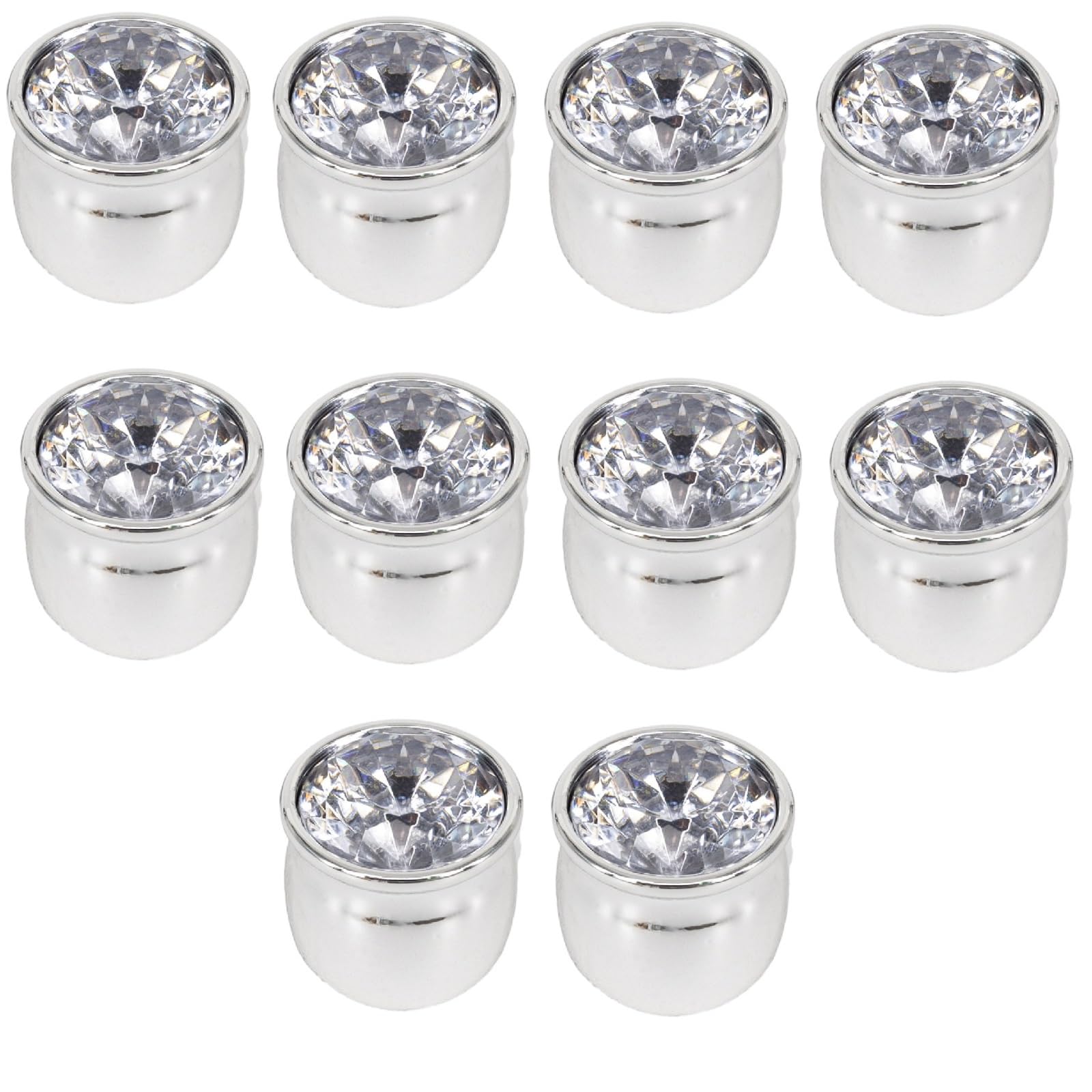 Kfgisd 8078 Chrome+Acrylic Cupboard Handles 1Pc Knobs For Chest Of Drawers Single Hole Coffee Table Bedside Table Drawer Handle,Crystal Handles(8078 Chrome+Acrylic)