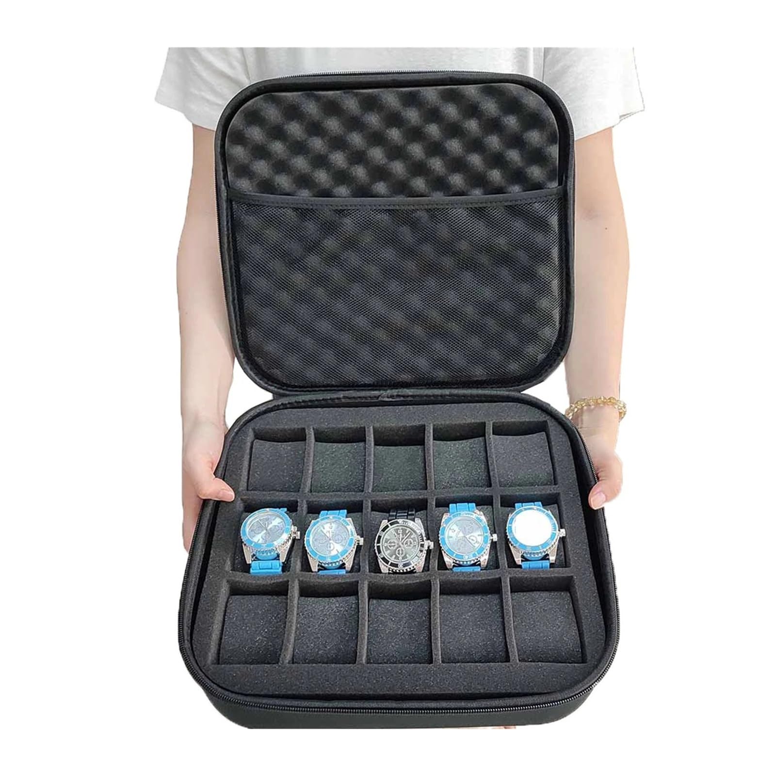 Xi Yu 1 Stück 8/15/18 Slot wasserdichter Uhrenaufbewahrungskoffer | Uhren und Zubehör aufbewahren und schützen(NO-8 shoubiao)