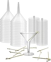 Vista 4 de Party Essentials Vasos de Martini de plástico duro de 8 onzas, 2 piezas, mezcla de Mardi Gras, 12