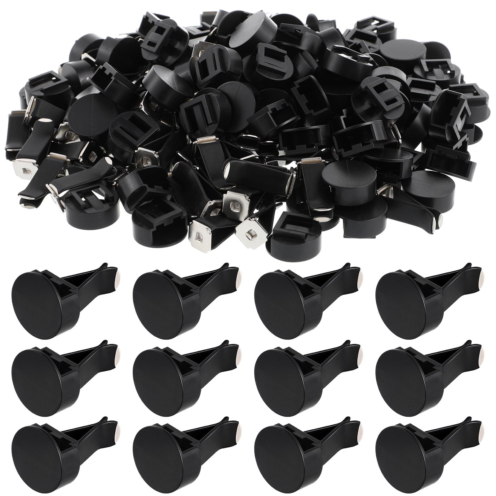Healeved Clip per Deodoranti per Auto Clip per Bocchette D’aria Set da 100 Pezzi in Metallo Nero Facile Installazione e Decorazione Personalizzata