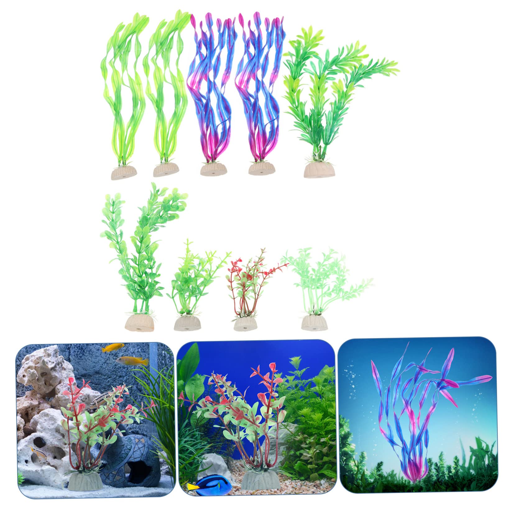 Toddmomy 5ensembles Plantes Aquatiques Artificielles pour Aquarium Décorations De Paysage pour Poissons Et Aquariums Simulation Naturelle Accessoires De Décoration De Réservoir