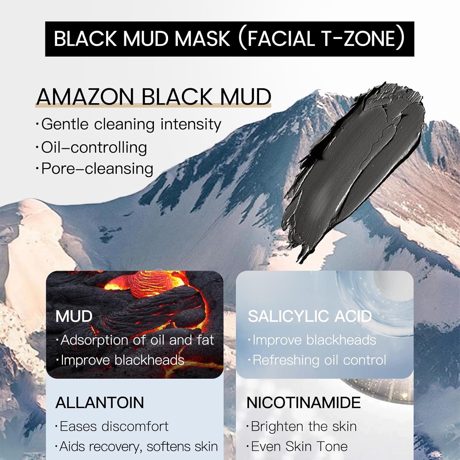 Venrock Pore-Fect Duo Clay Mask Set for Clear Pores, Blackheads and Excess Oil and Deep Hydrating with Amazon White + Black Mud | Targeted T-Zone & U-Zone Care Facial Mask for Stoc...