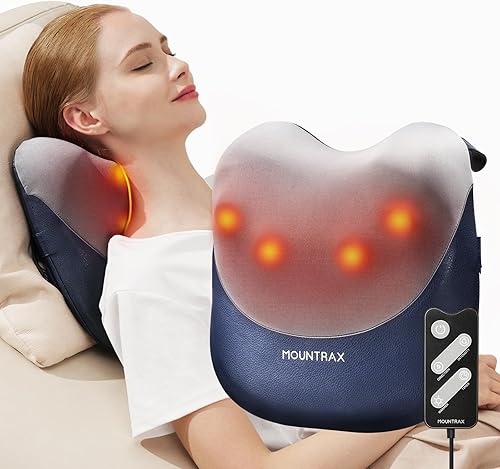 Miniatura 2 de MOUNTRAX Shiatsu - Masajeador de espalda con calor, regalos para mujeres y hombres, masajeador de espalda para aliviar el dolor de tejido profundo,