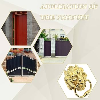 Cionyce 1 Pack Zinc Alloy Door Knocker Lion Shape Dooer
