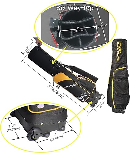 Miniatura 5 de A99Golf Travel Mate con cubierta de piel con ruedas W. TSA Lock Air Porter Golf Bolsa de viaje bolsa de carrito Bolsas de golf Funda de viaje
