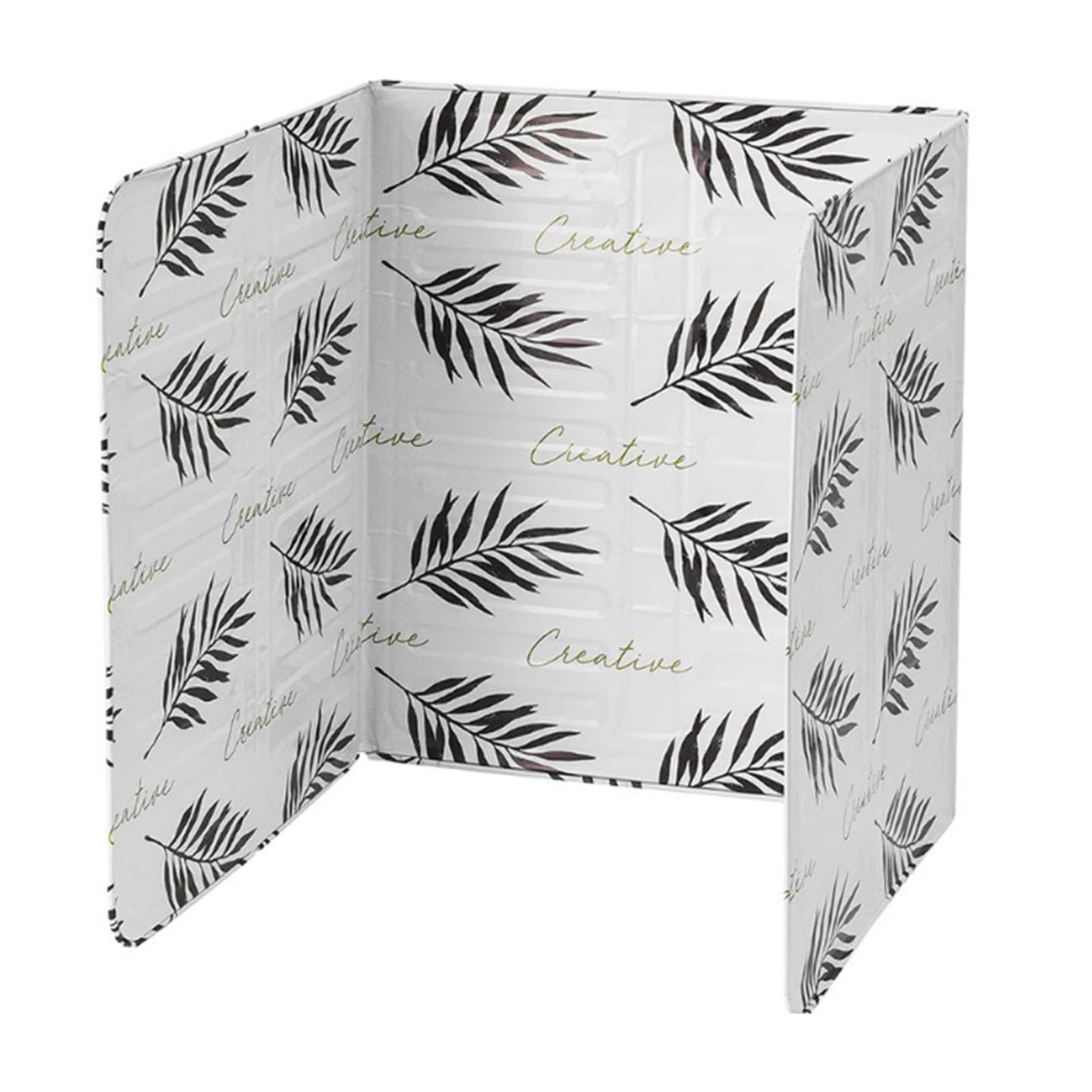 Oil Baffle Oil Splash Cooking Baffle Splash Guard Gas Stove Splatter Guard Multipurpose Foldable High Temperature Resistance Aluminum Foil Oil Splash Guard for Kitchen (White)