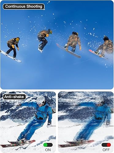 Miniatura 5 de Cámara digital mejorada, 56MP FHD 1080P para niños con zoom 16x anti-sacudida, tarjeta TF de 32GB, dos baterías, cordón, compacta pequeña para niños